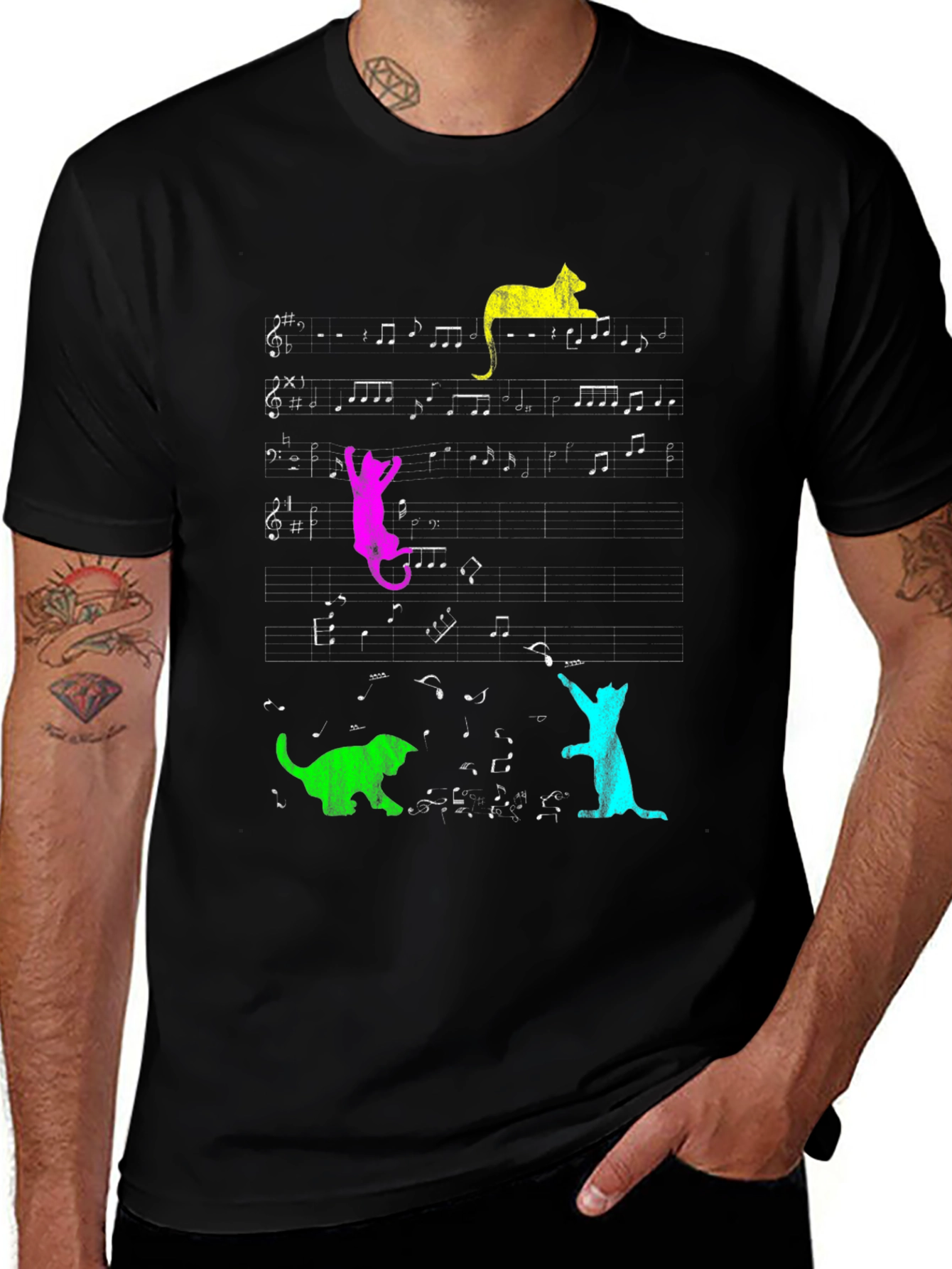 Musical Cats T-Shirt - Funny Graphic Tee