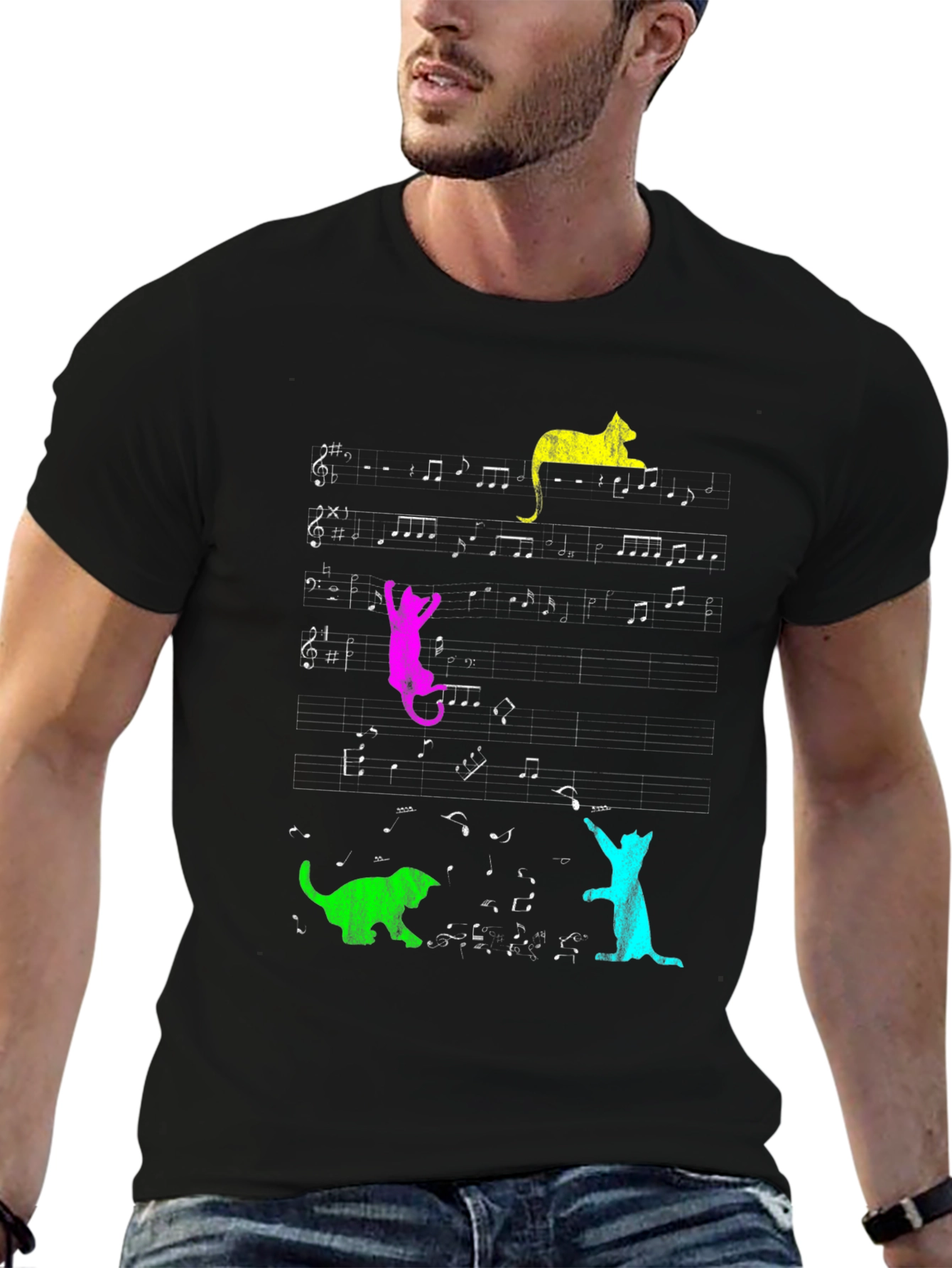 Musical Cats T-Shirt - Funny Graphic Tee