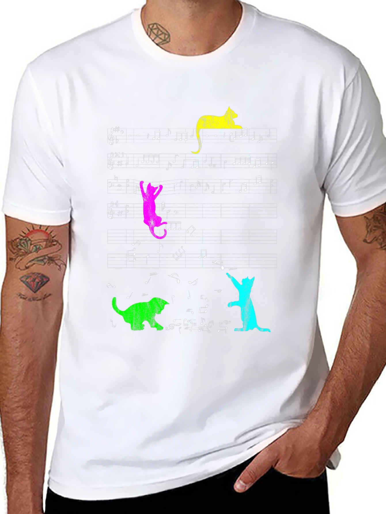 Musical Cats T-Shirt - Funny Graphic Tee