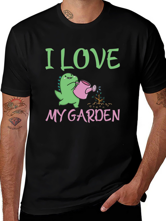 I Love My Garden T-Shirt - Cute Dino Gardener Tee