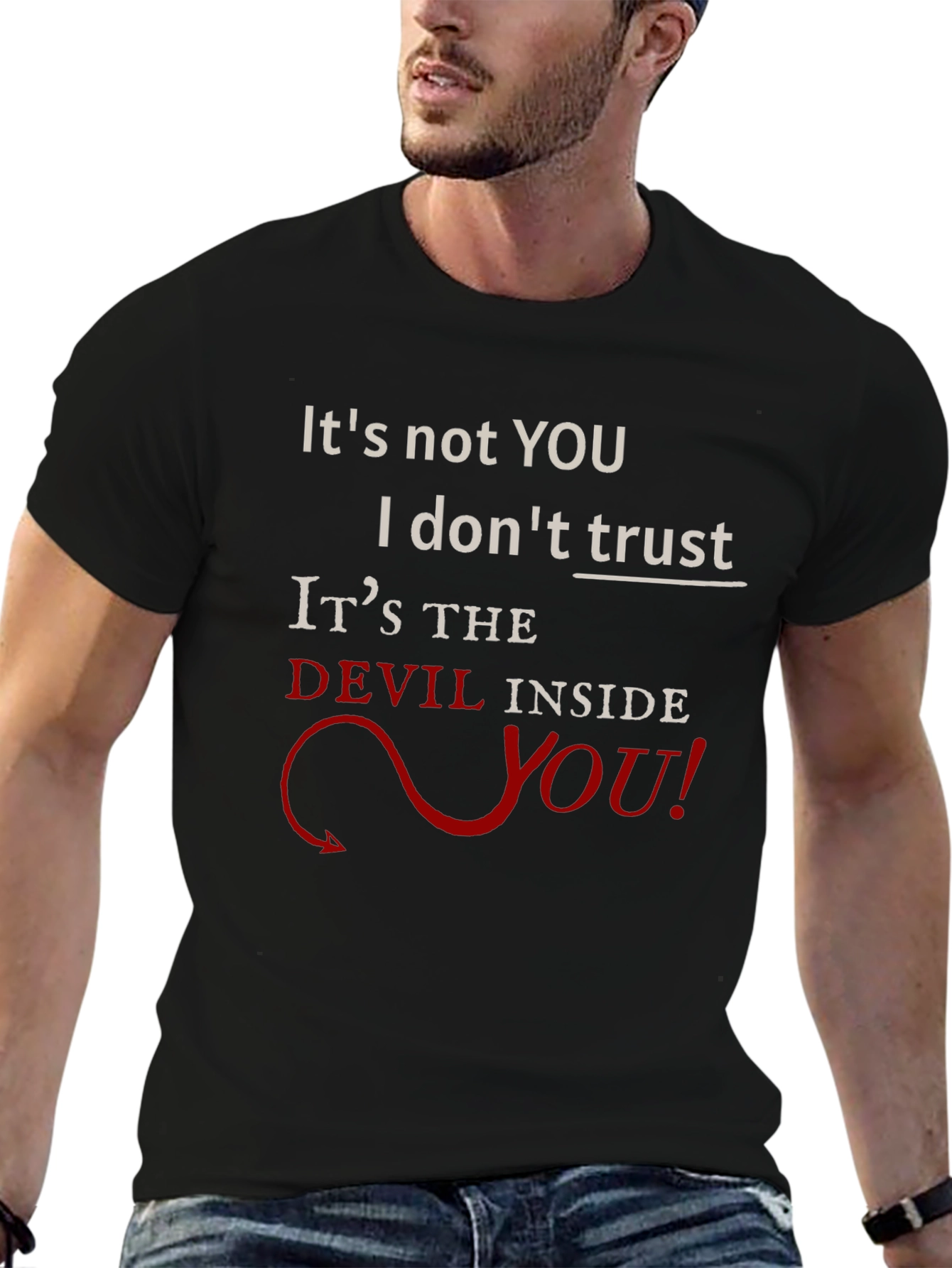 Devil Inside You Graphic T-Shirt - Mens Black Tee