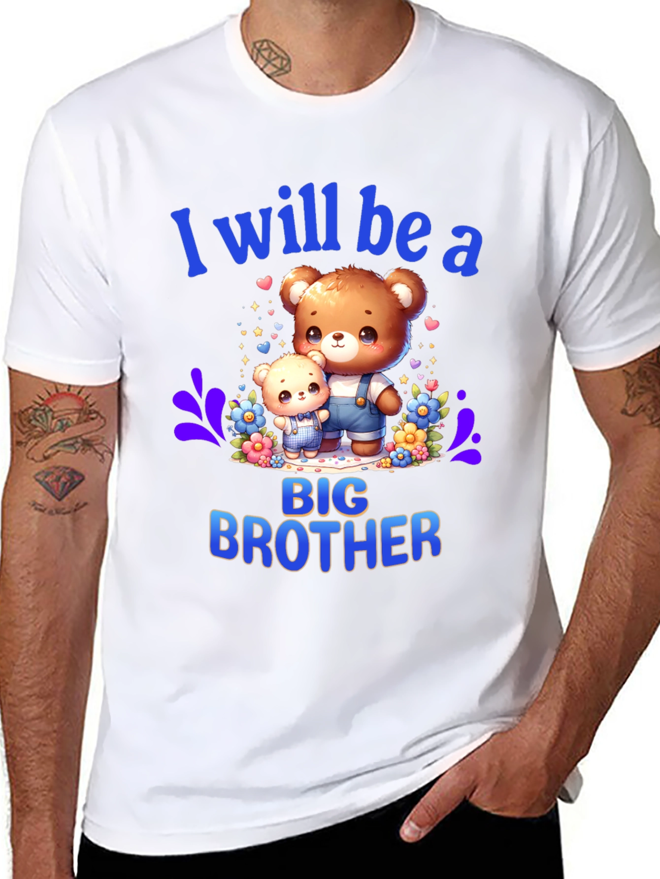 Big Brother T-Shirt - Cute Teddy Bear Design