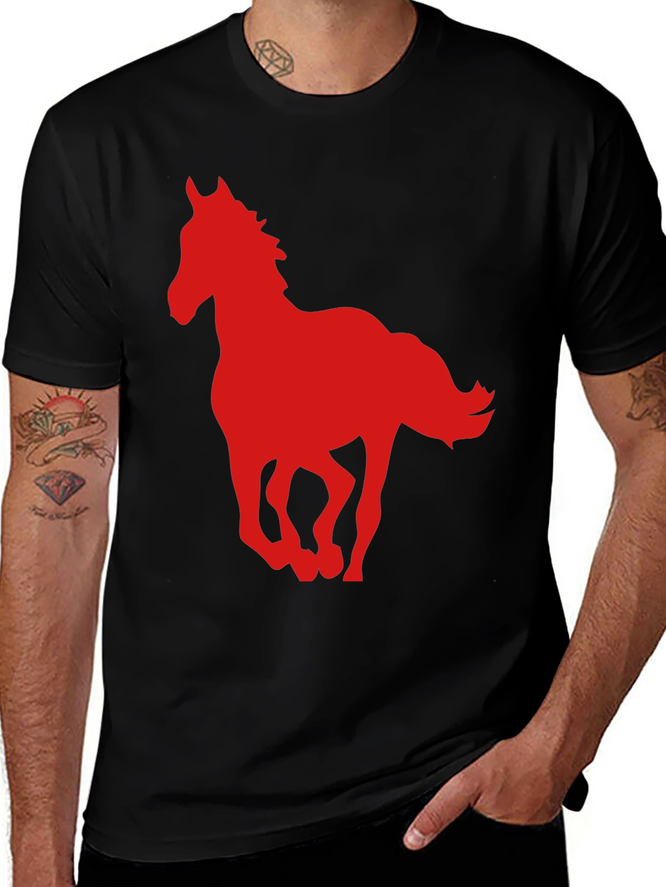 Horse Graphic T-Shirt - Stylish Mens Tee