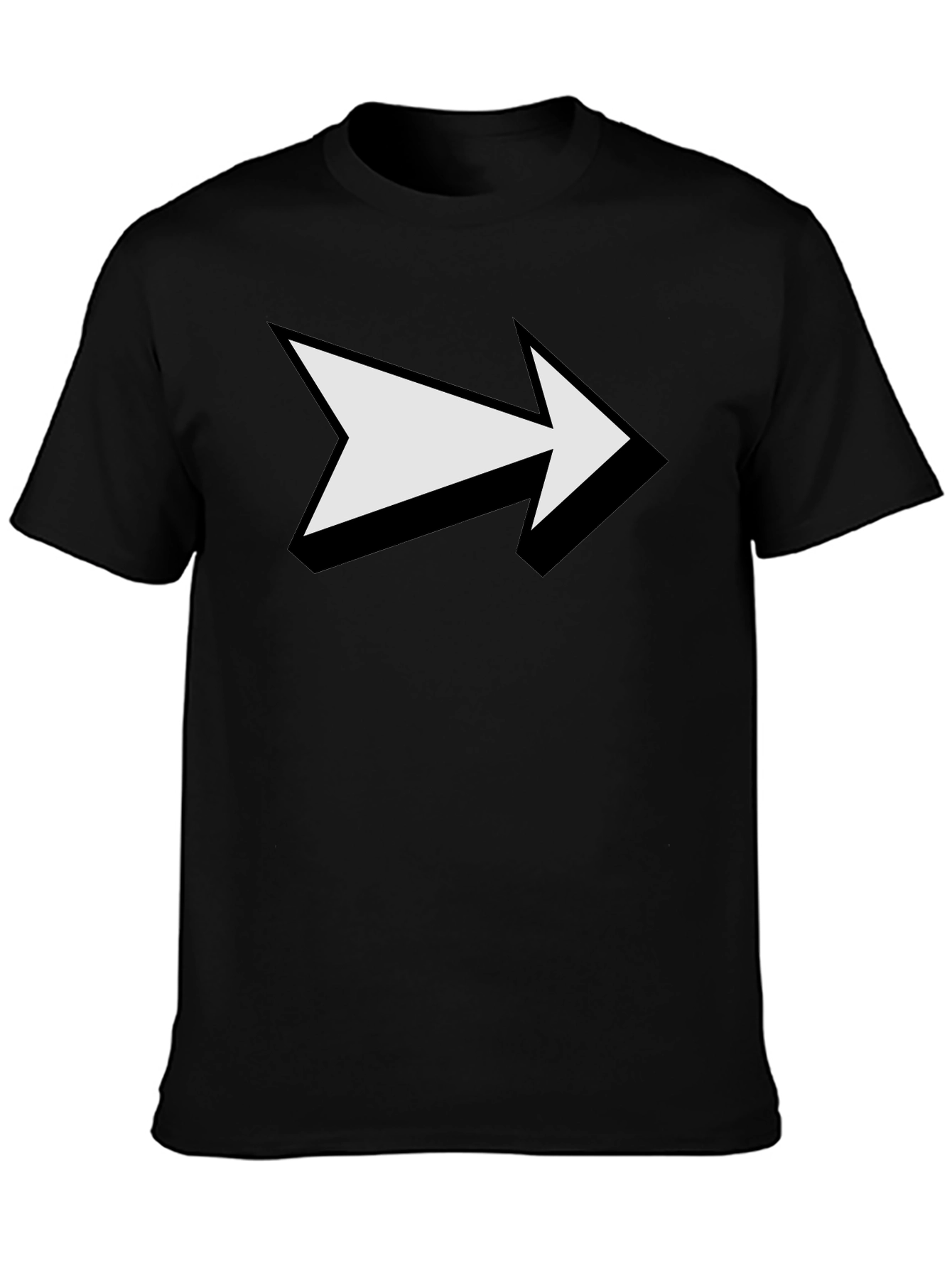 Arrow Graphic Print Black T-Shirt