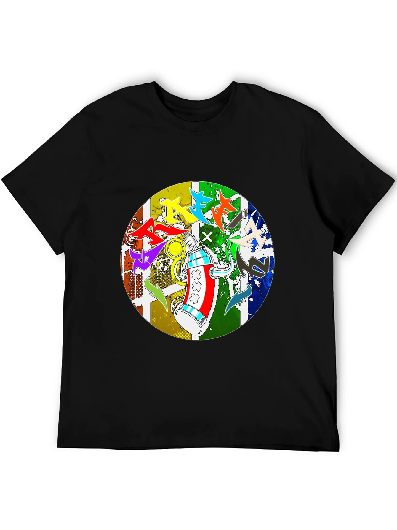 Urban Art Tee: Graffiti Spray Can Design