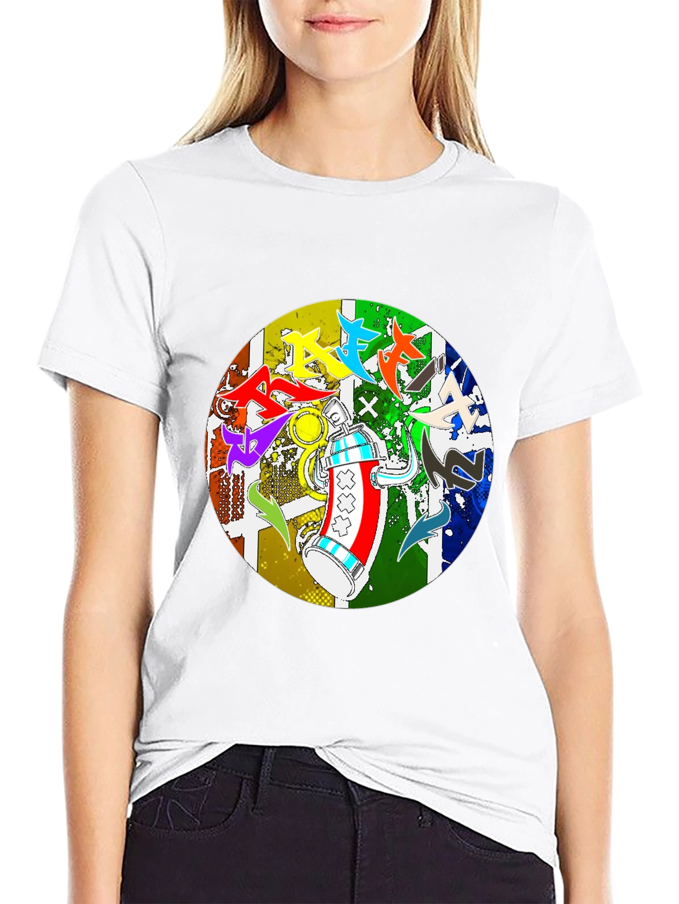 Urban Art Tee: Graffiti Spray Can Design