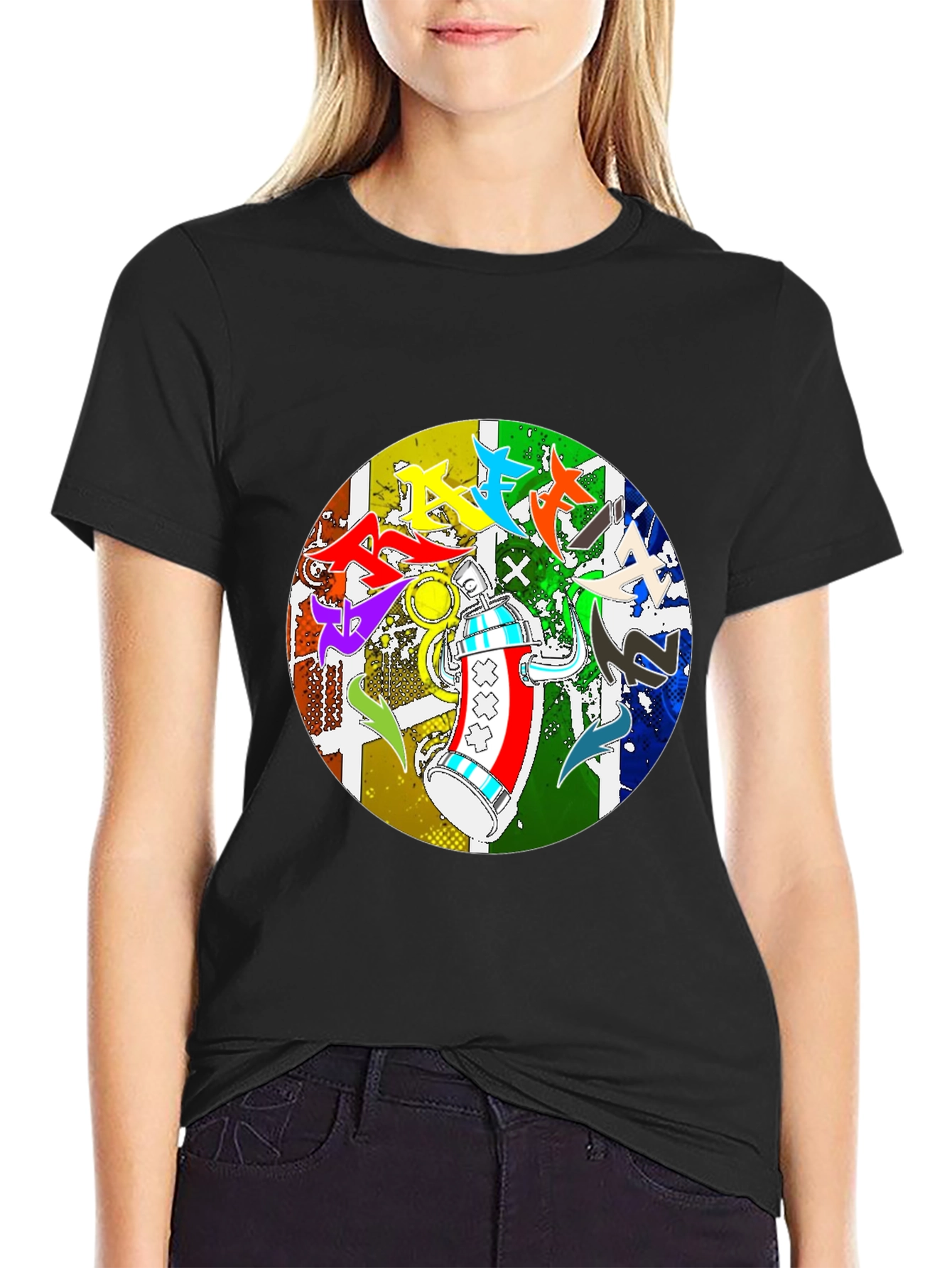 Urban Art Tee: Graffiti Spray Can Design