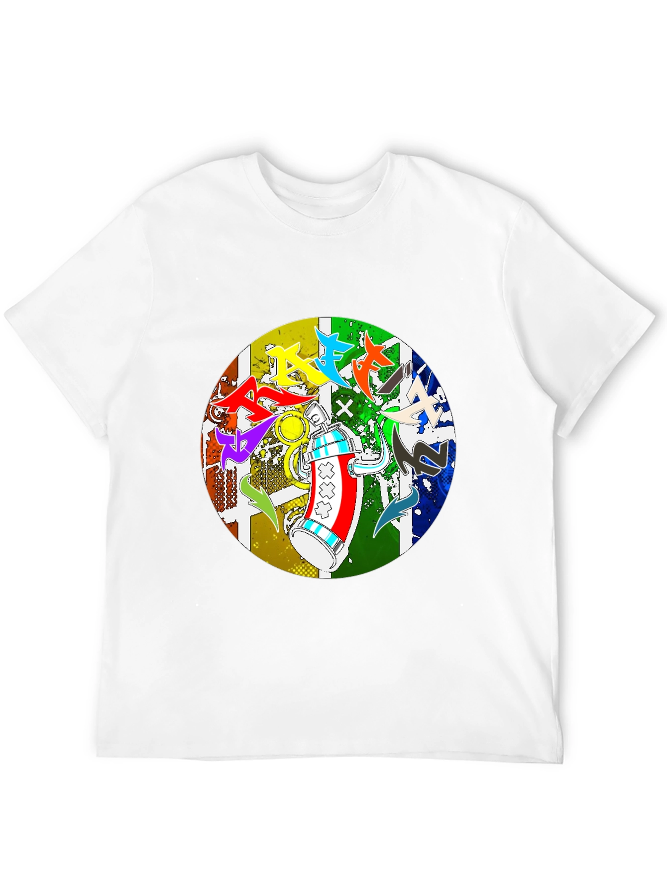 Urban Art Tee: Graffiti Spray Can Design