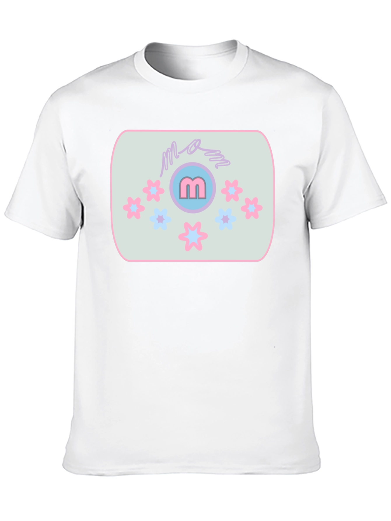 Mom Tee with Flower Accent