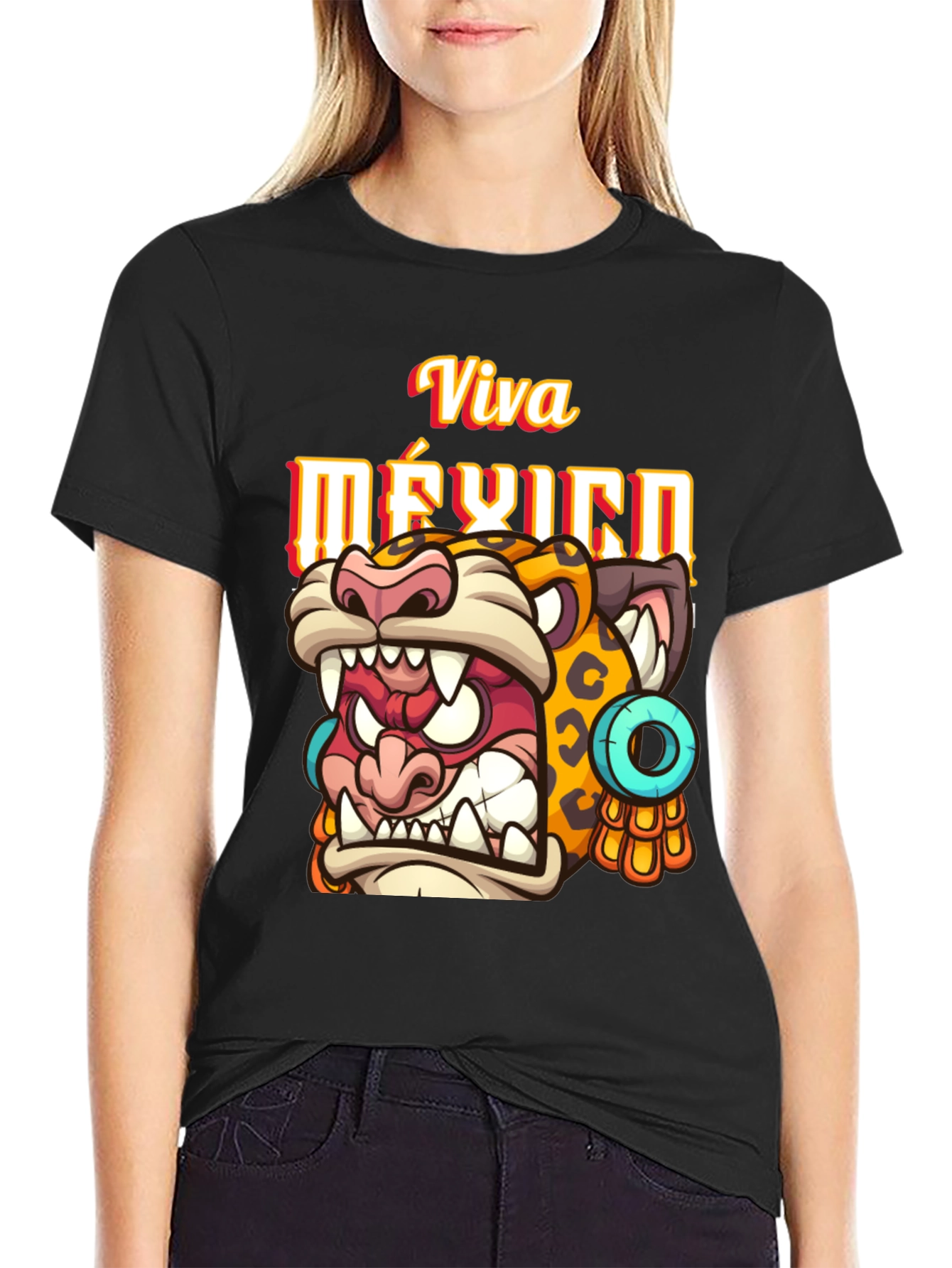Viva Mexico Jaguar Graphic T-Shirt
