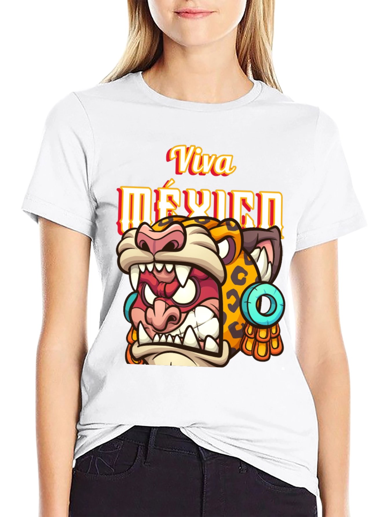 Viva Mexico Jaguar Graphic T-Shirt