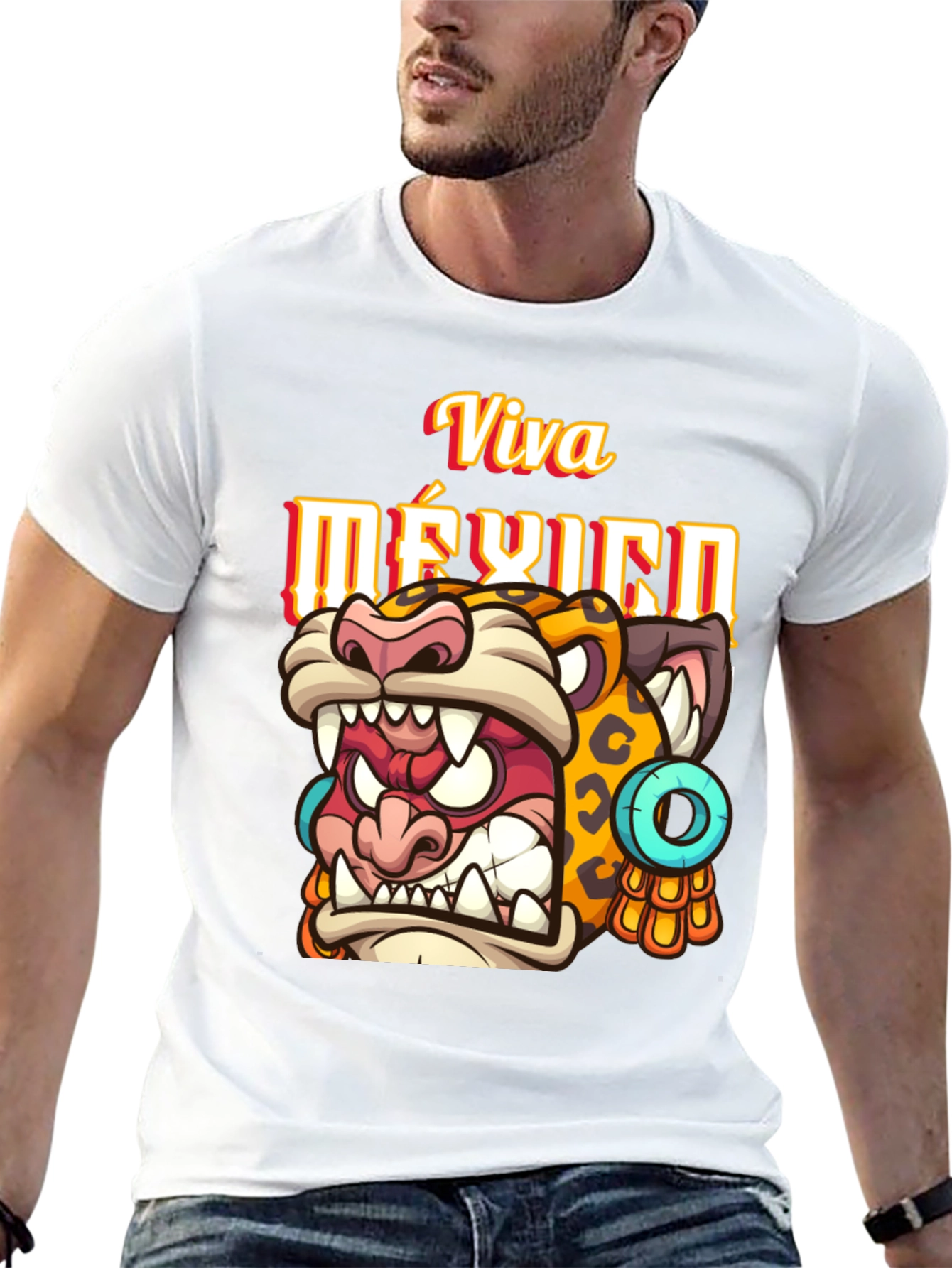 Viva Mexico Jaguar Graphic T-Shirt