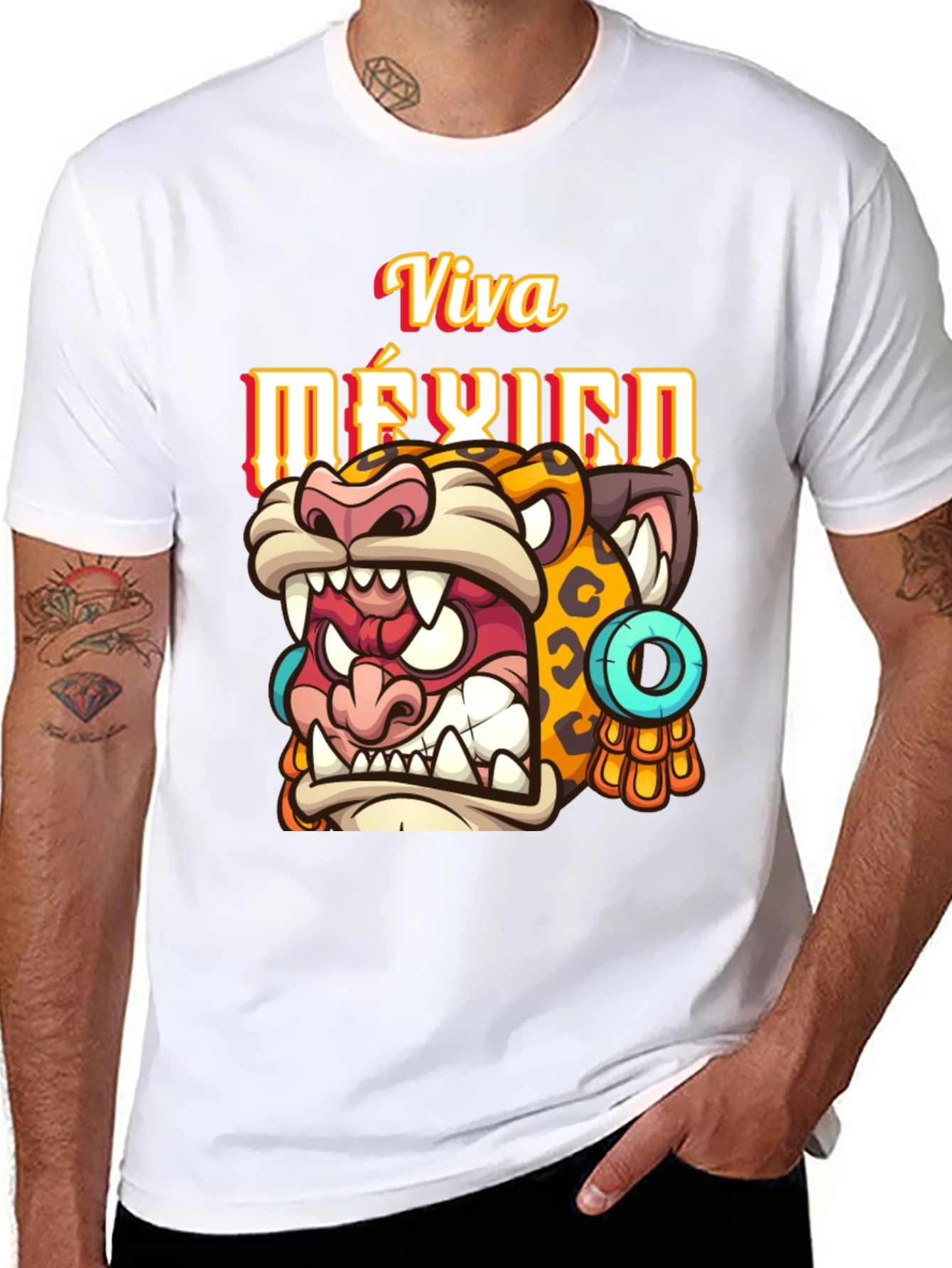 Viva Mexico Jaguar Graphic T-Shirt