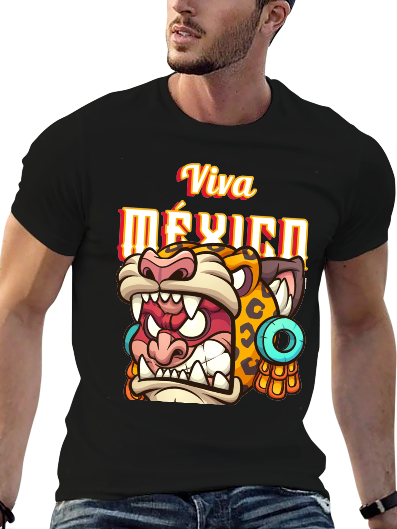 Viva Mexico Jaguar Graphic T-Shirt