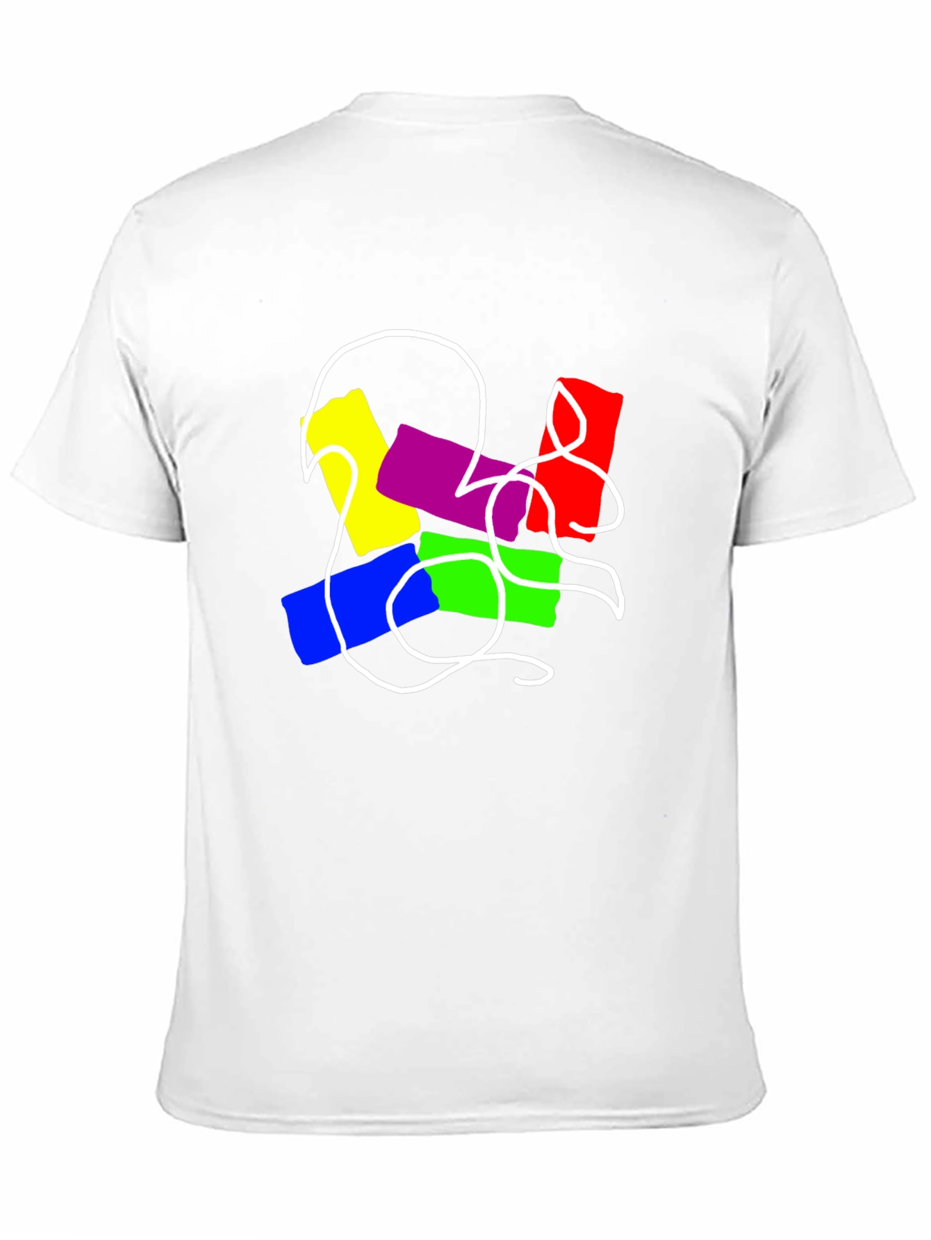Abstract Graphic Mens Black T-Shirt