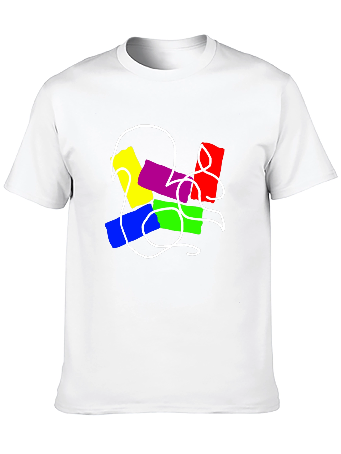 Abstract Graphic Mens Black T-Shirt