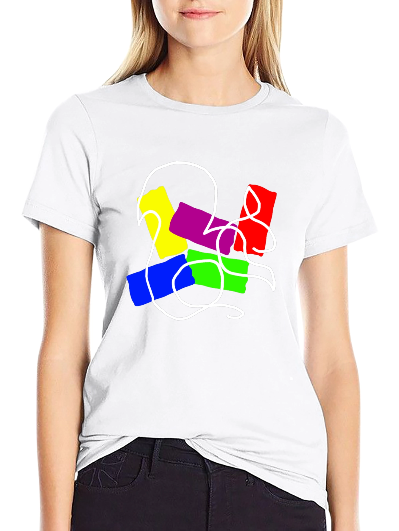 Abstract Graphic Mens Black T-Shirt