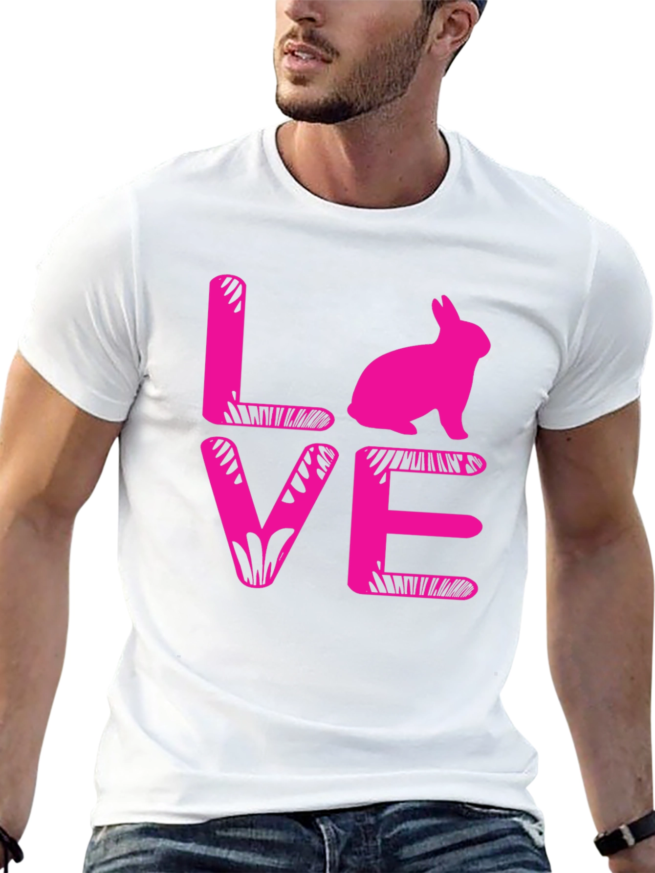 Bunny Love T-Shirt - Pink Graphic Tee