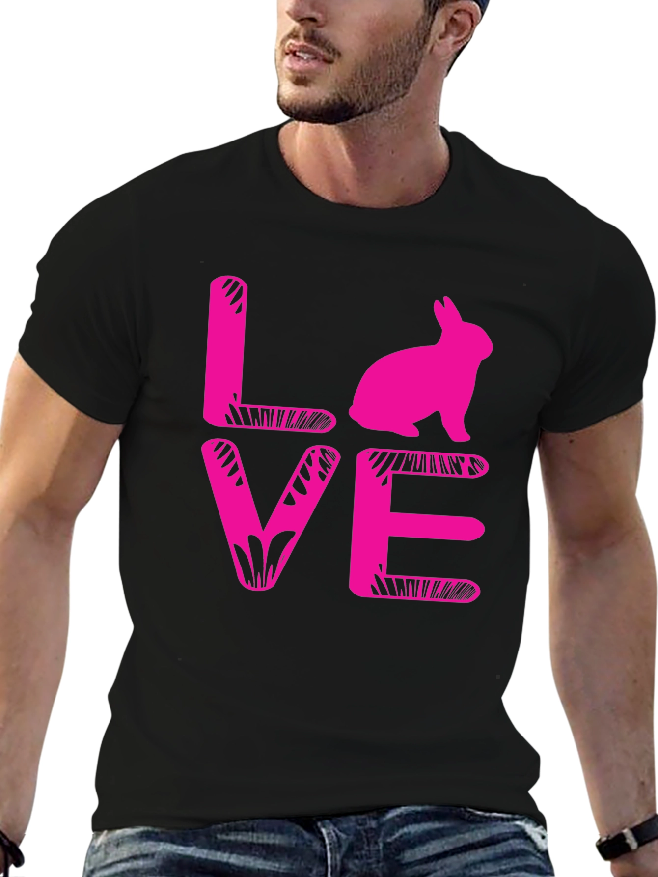 Bunny Love T-Shirt - Pink Graphic Tee