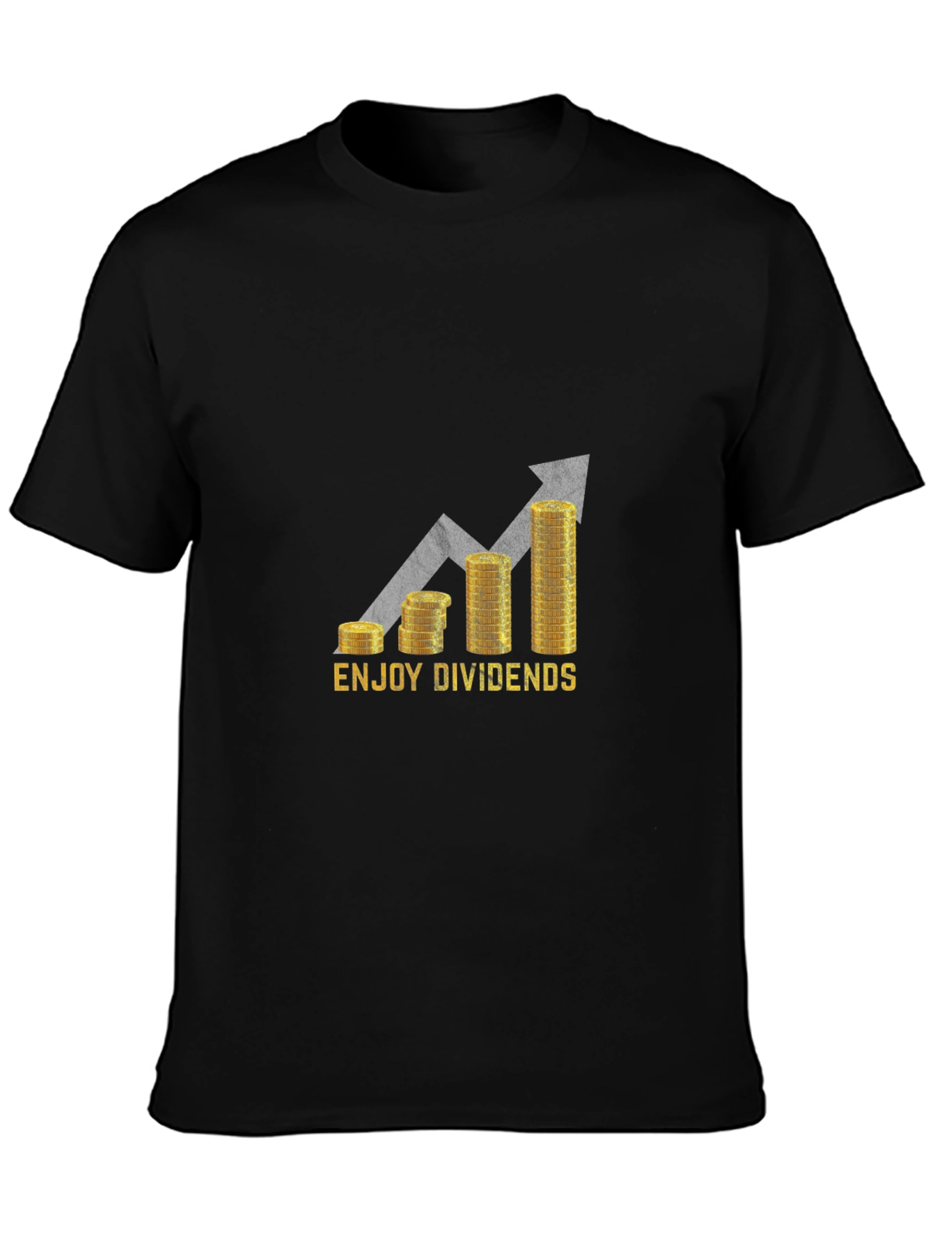 Enjoy Dividends Black Graphic Tee