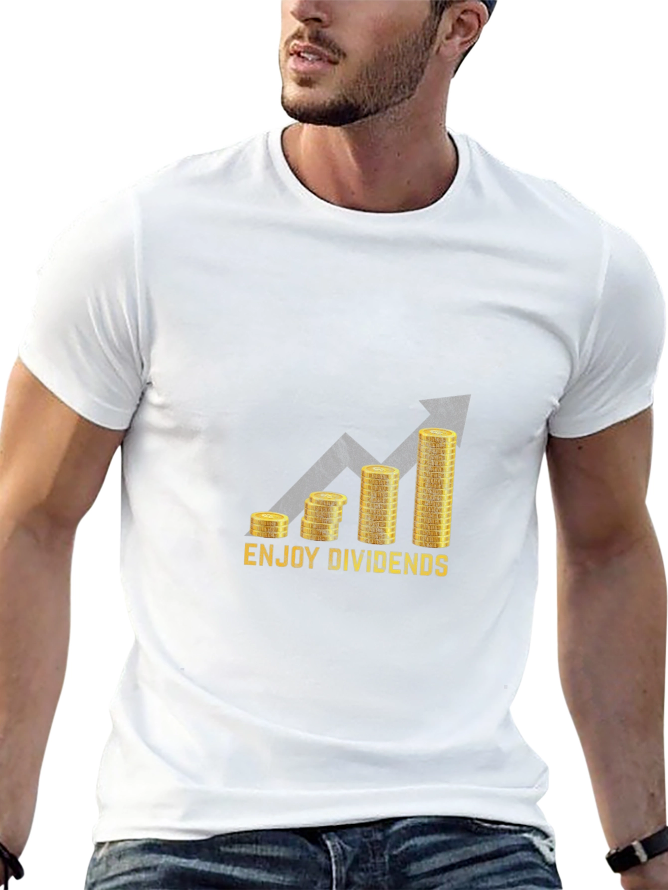 Enjoy Dividends Black Graphic Tee