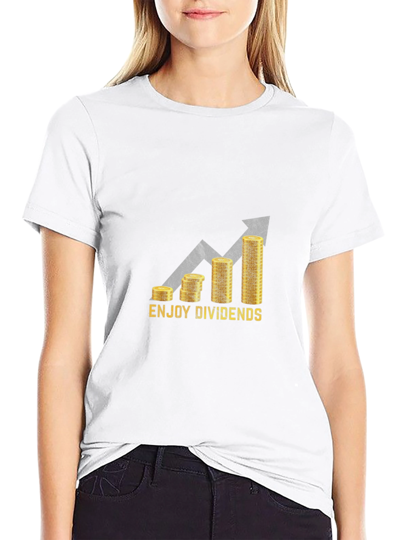 Enjoy Dividends Black Graphic Tee