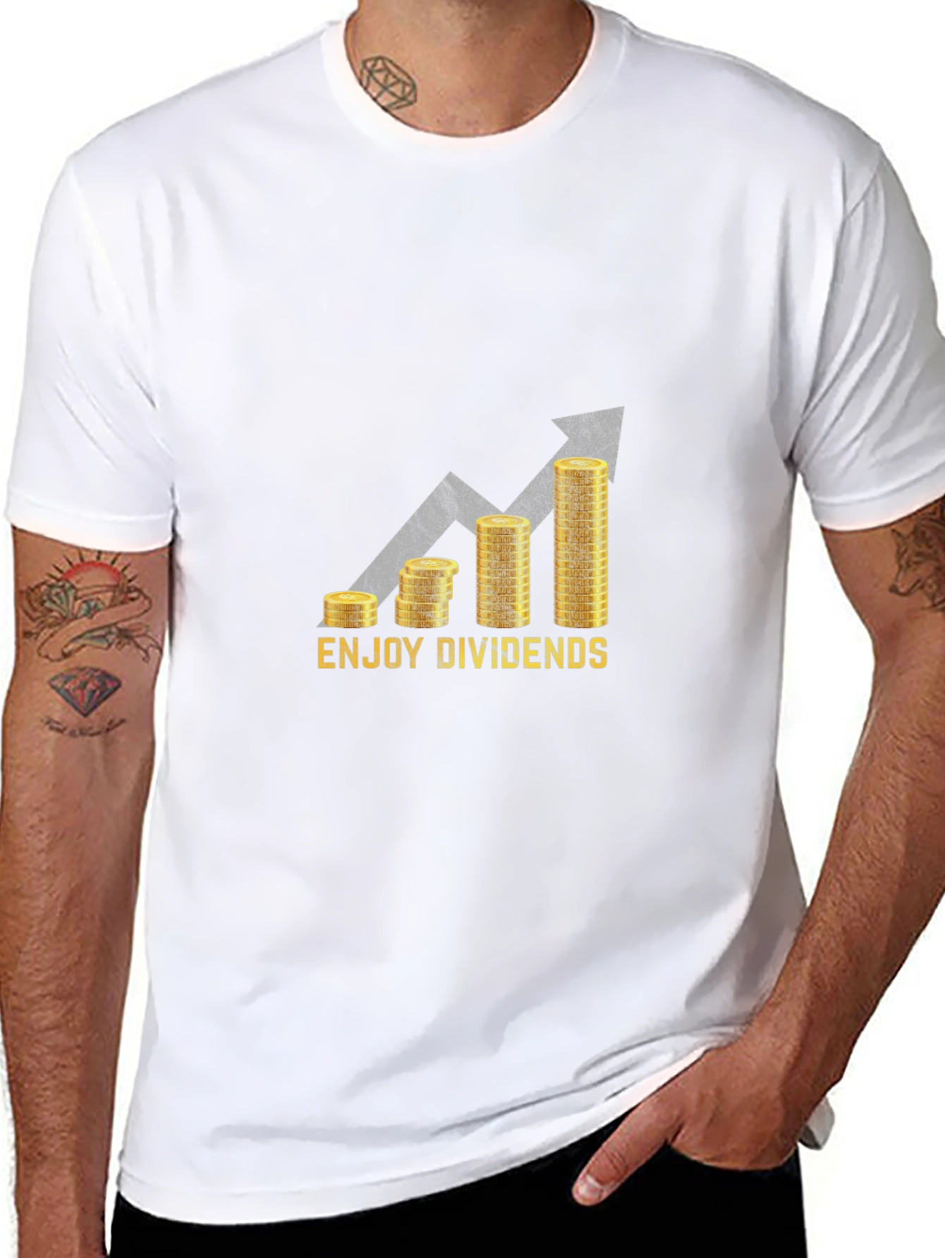 Enjoy Dividends Black Graphic Tee