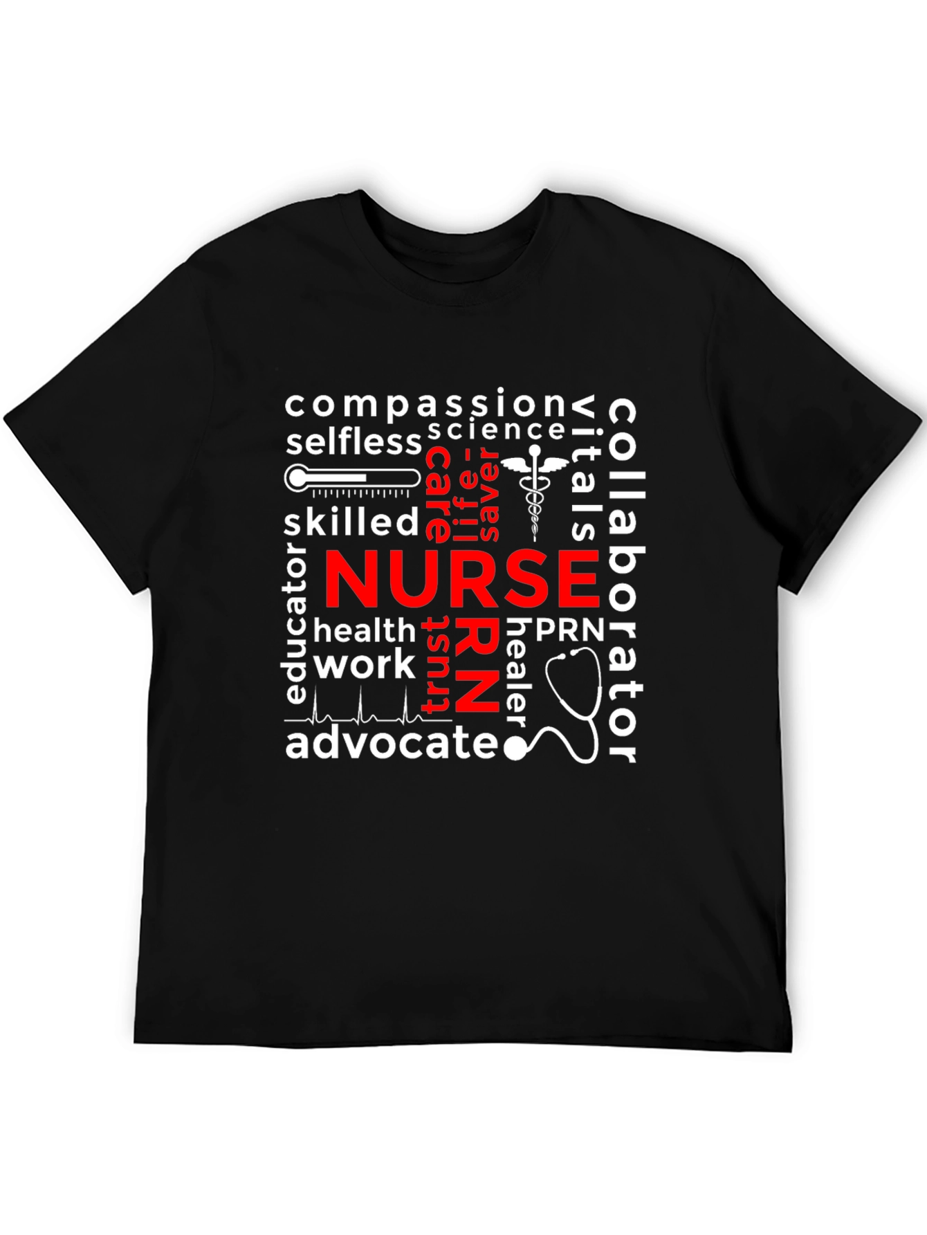 Nurse Word Collage Graphic Tee
