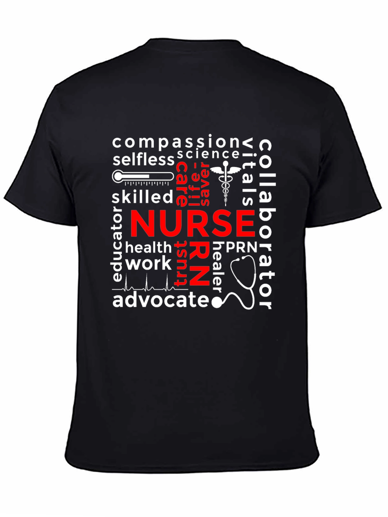 Nurse Word Collage Graphic Tee