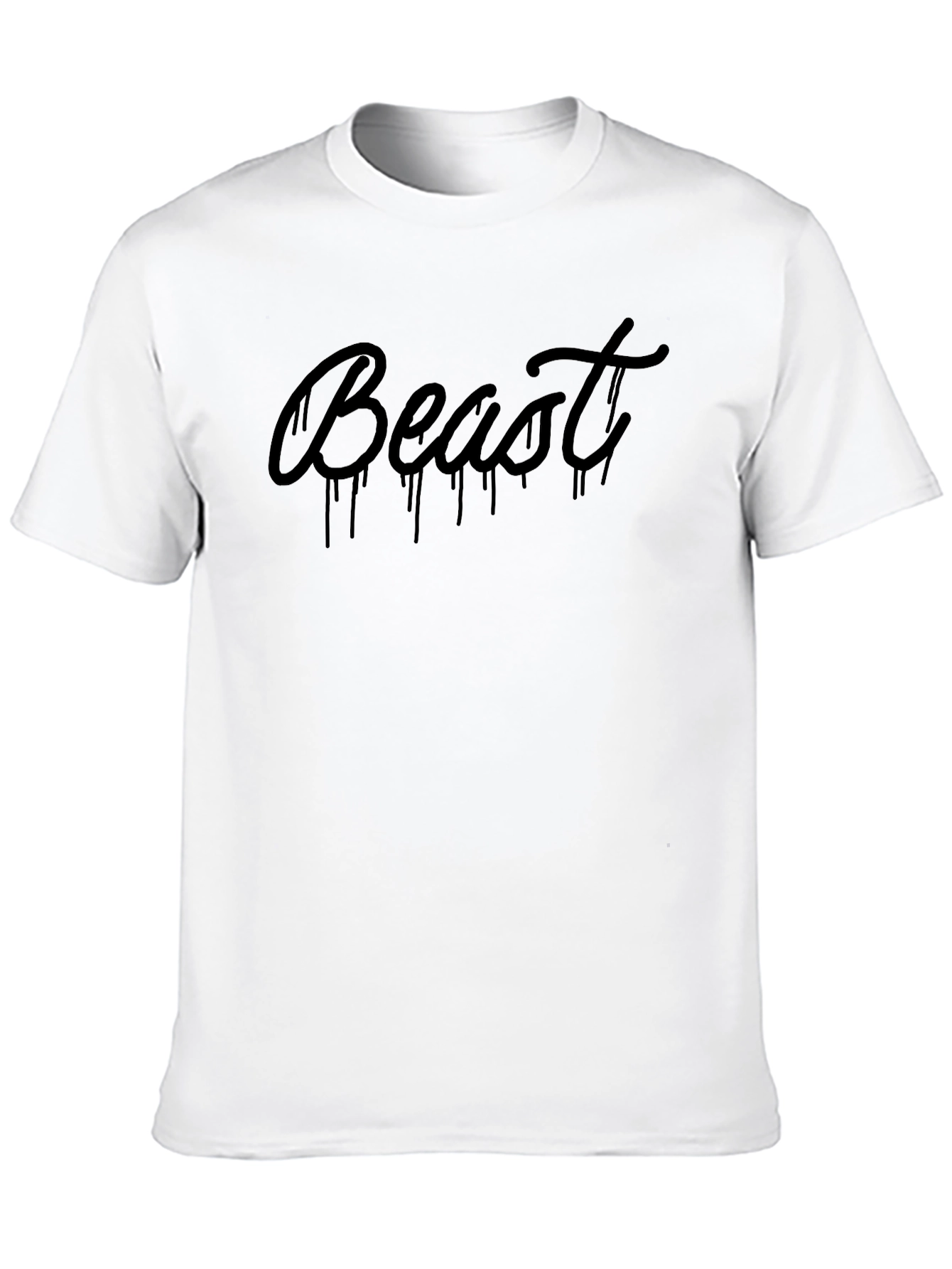 Mens Black Beast Graphic Tee - Stylish & Edgy
