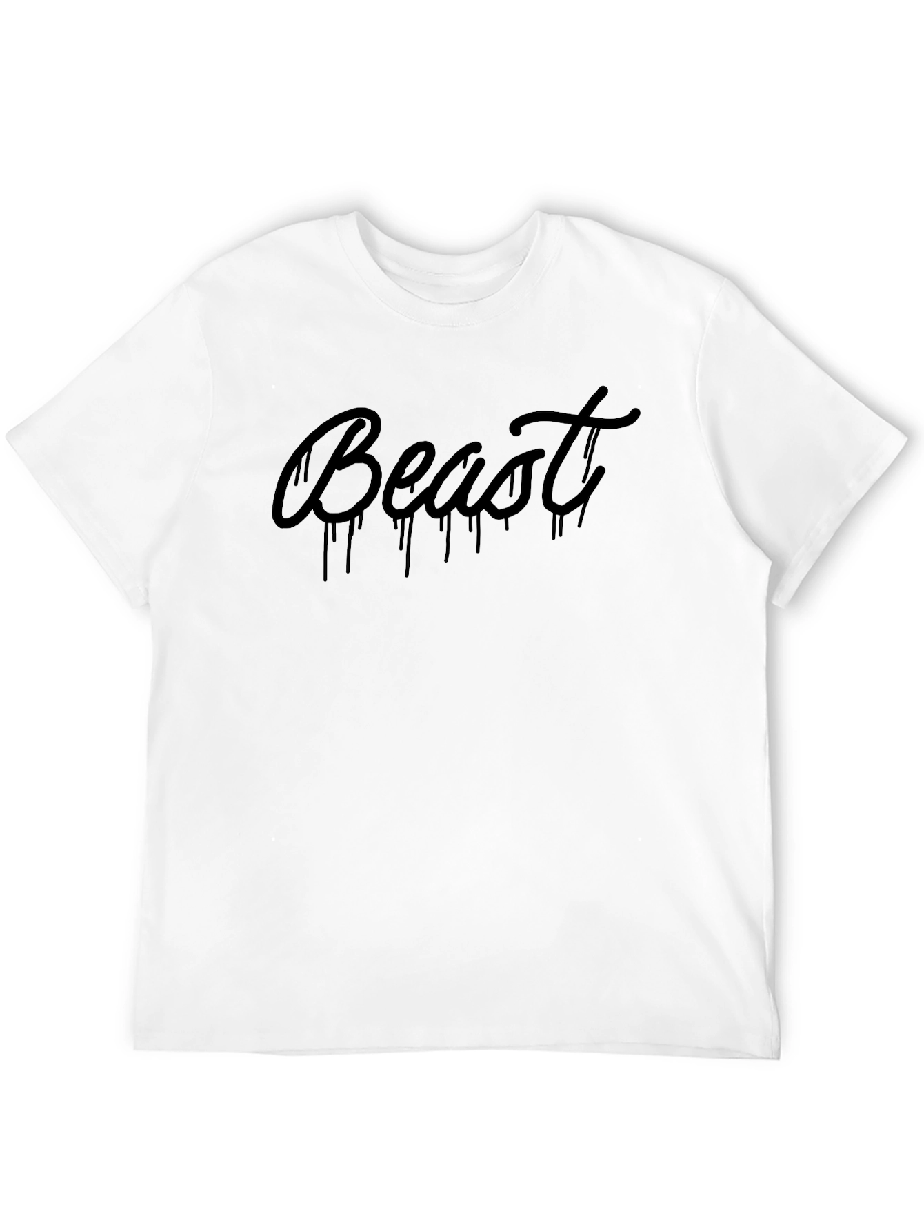 Mens Black Beast Graphic Tee - Stylish & Edgy