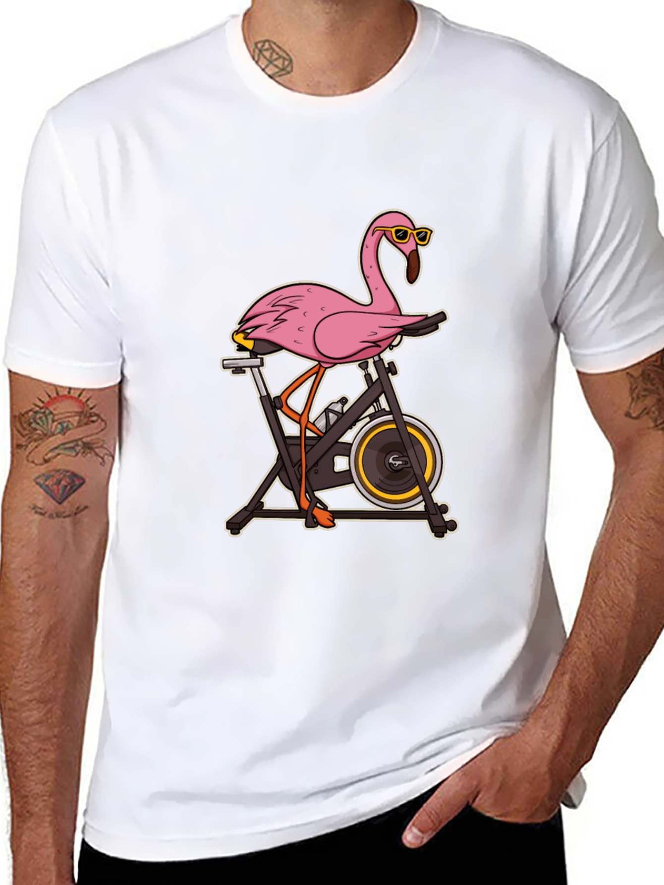 Flamingo Spin Class T-Shirt