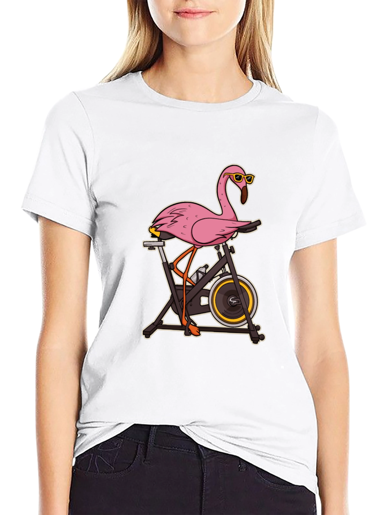Flamingo Spin Class T-Shirt
