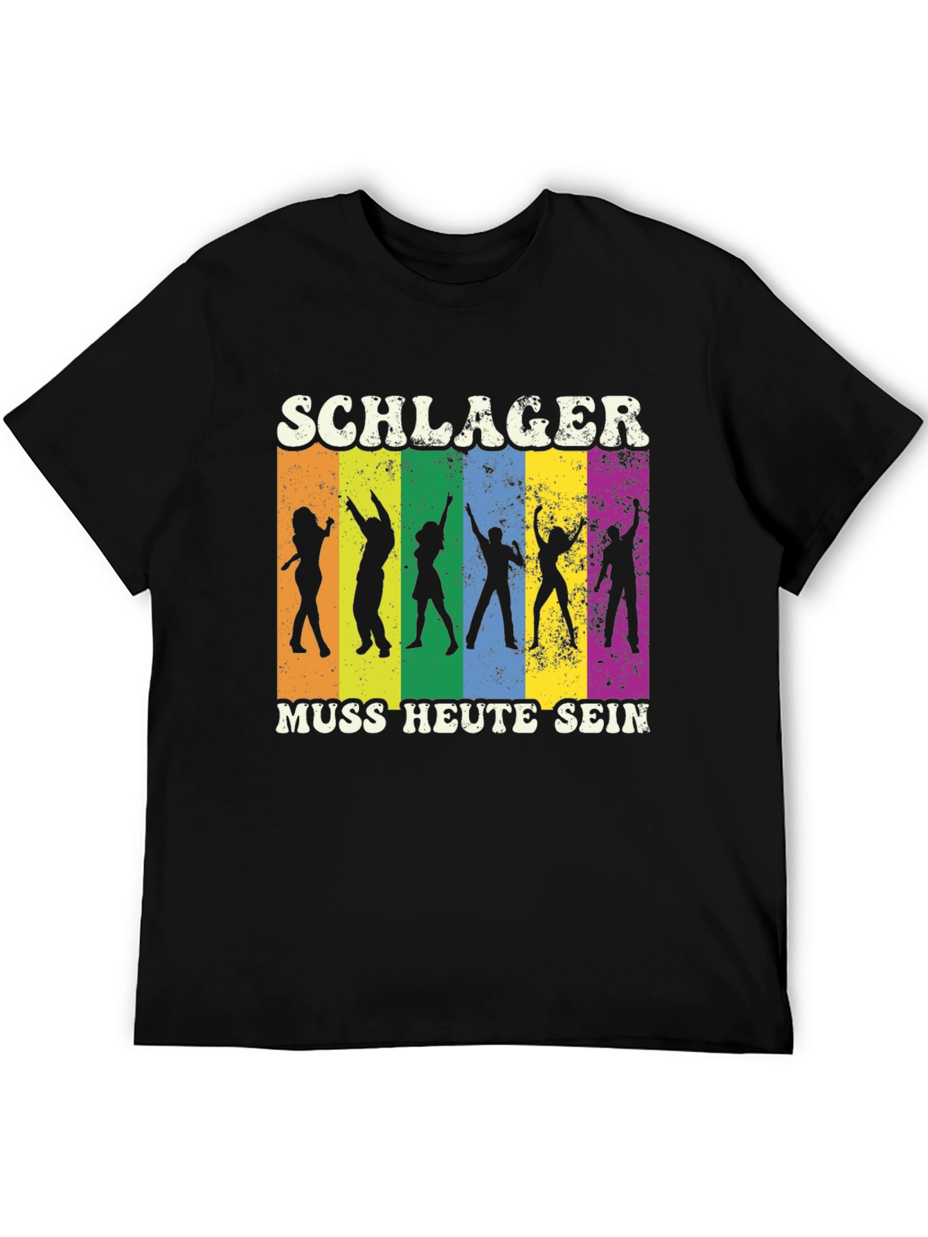 Schlager Muss Heute Sein Black Graphic T-Shirt