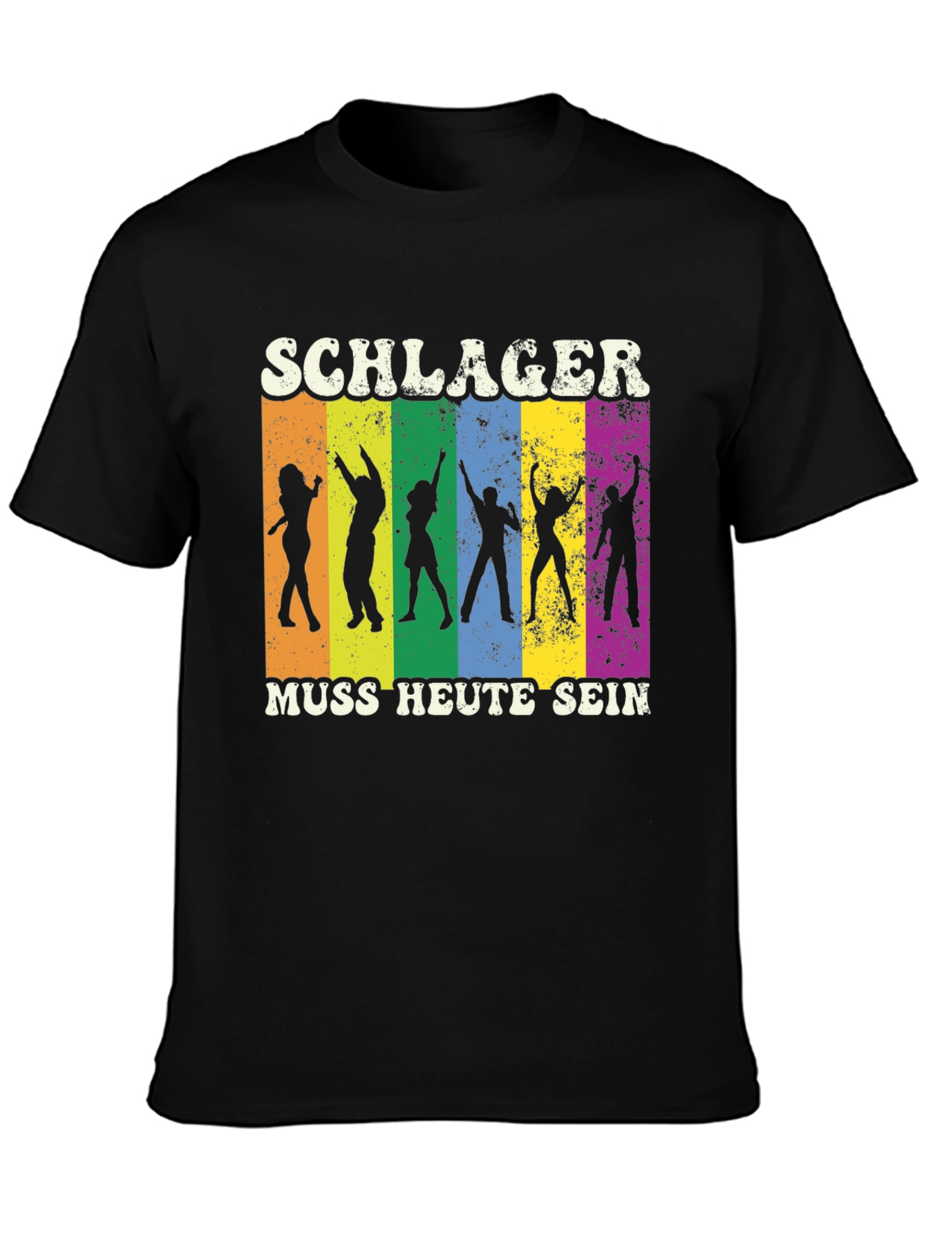 Schlager Muss Heute Sein Black Graphic T-Shirt