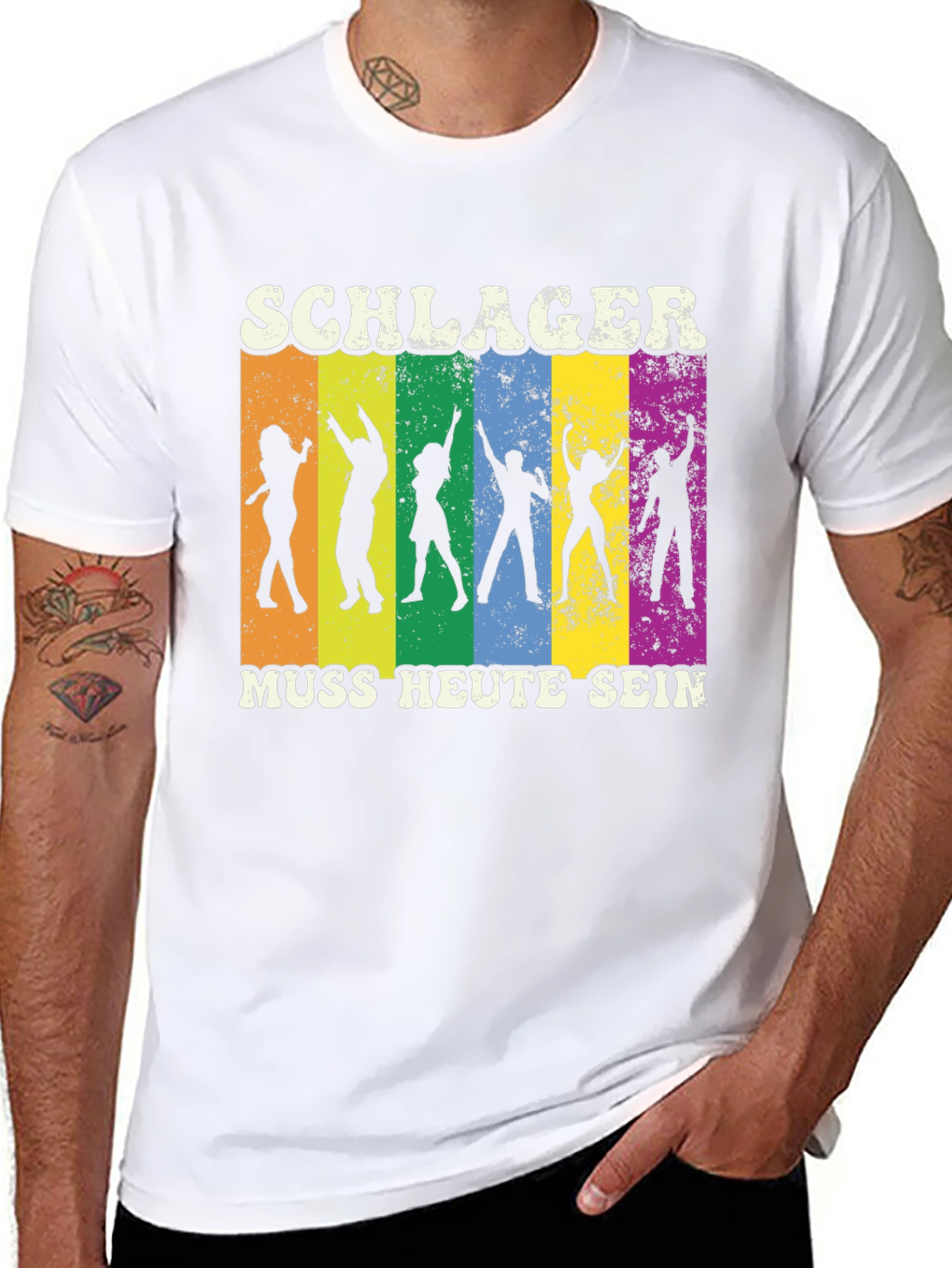 Schlager Muss Heute Sein Black Graphic T-Shirt