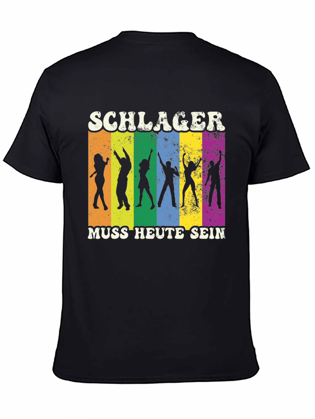 Schlager Muss Heute Sein Black Graphic T-Shirt