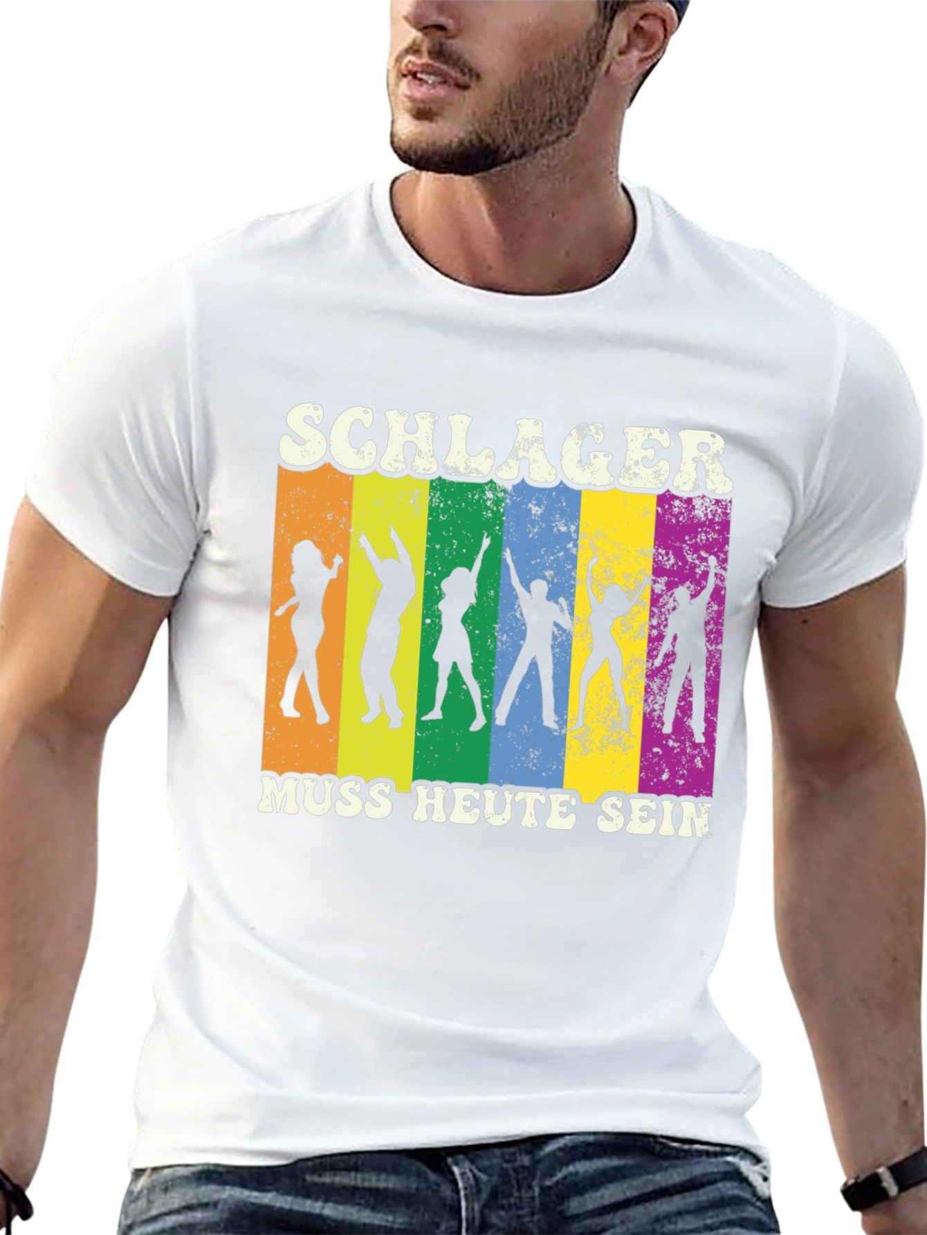 Schlager Muss Heute Sein Black Graphic T-Shirt