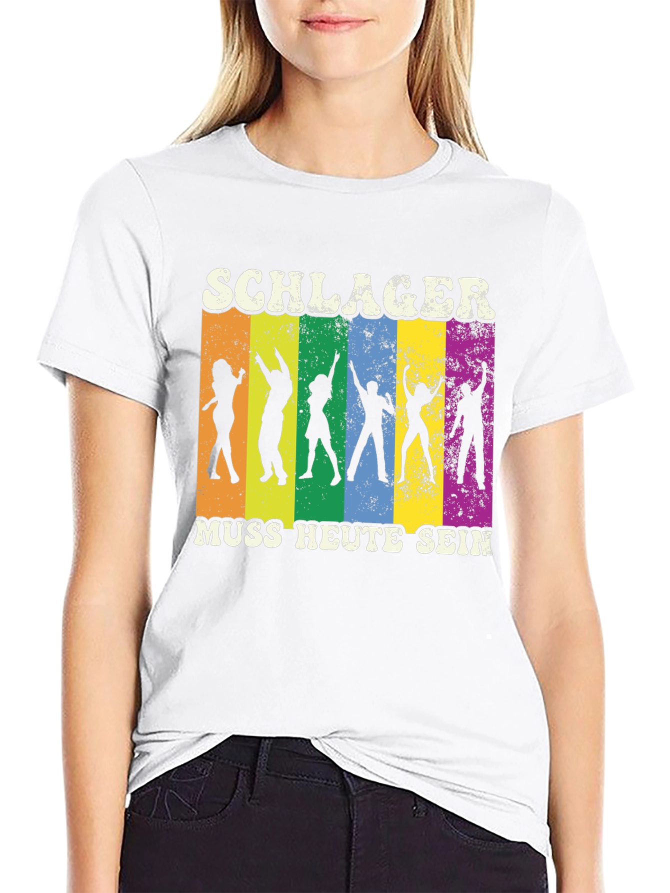 Schlager Muss Heute Sein Black Graphic T-Shirt
