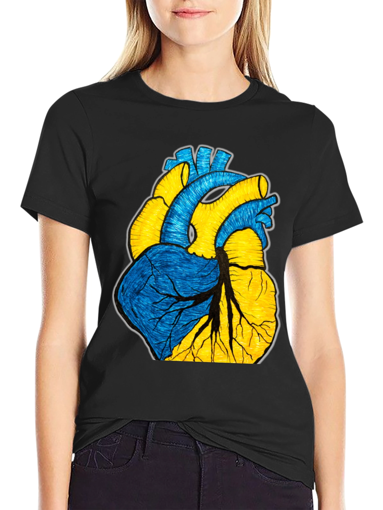 Ukraine Heart Graphic Tee - Show Your Support!