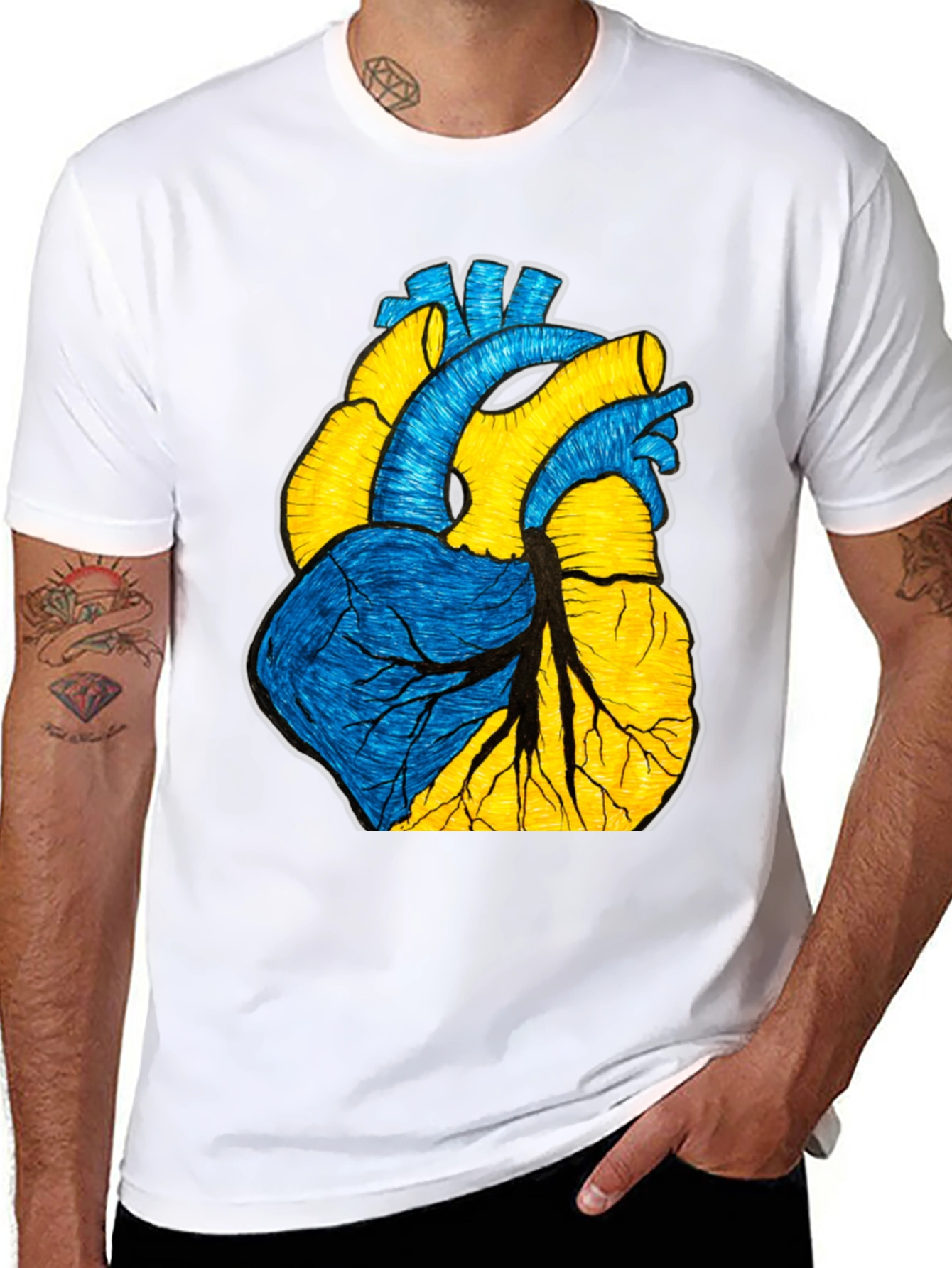 Ukraine Heart Graphic Tee - Show Your Support!