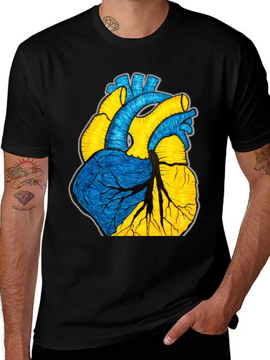 Ukraine Heart Graphic Tee - Show Your Support!