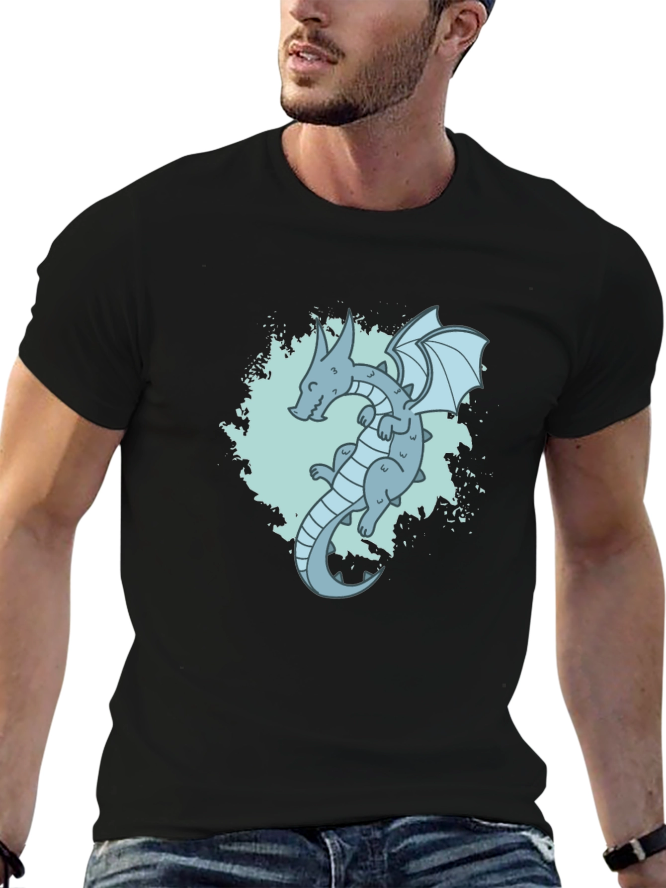 Dragon T-Shirt - Black Cotton Tee