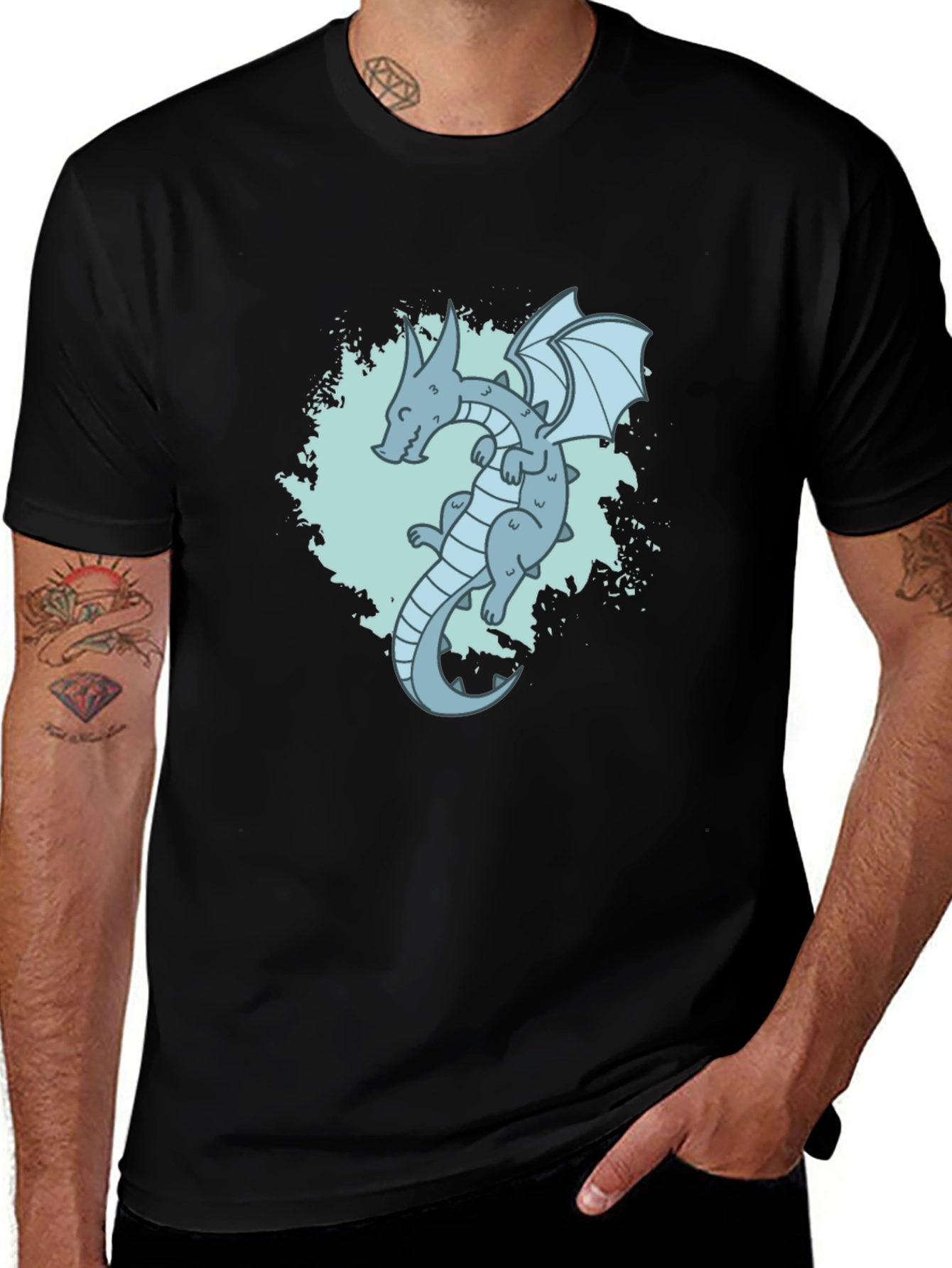 Dragon T-Shirt - Black Cotton Tee