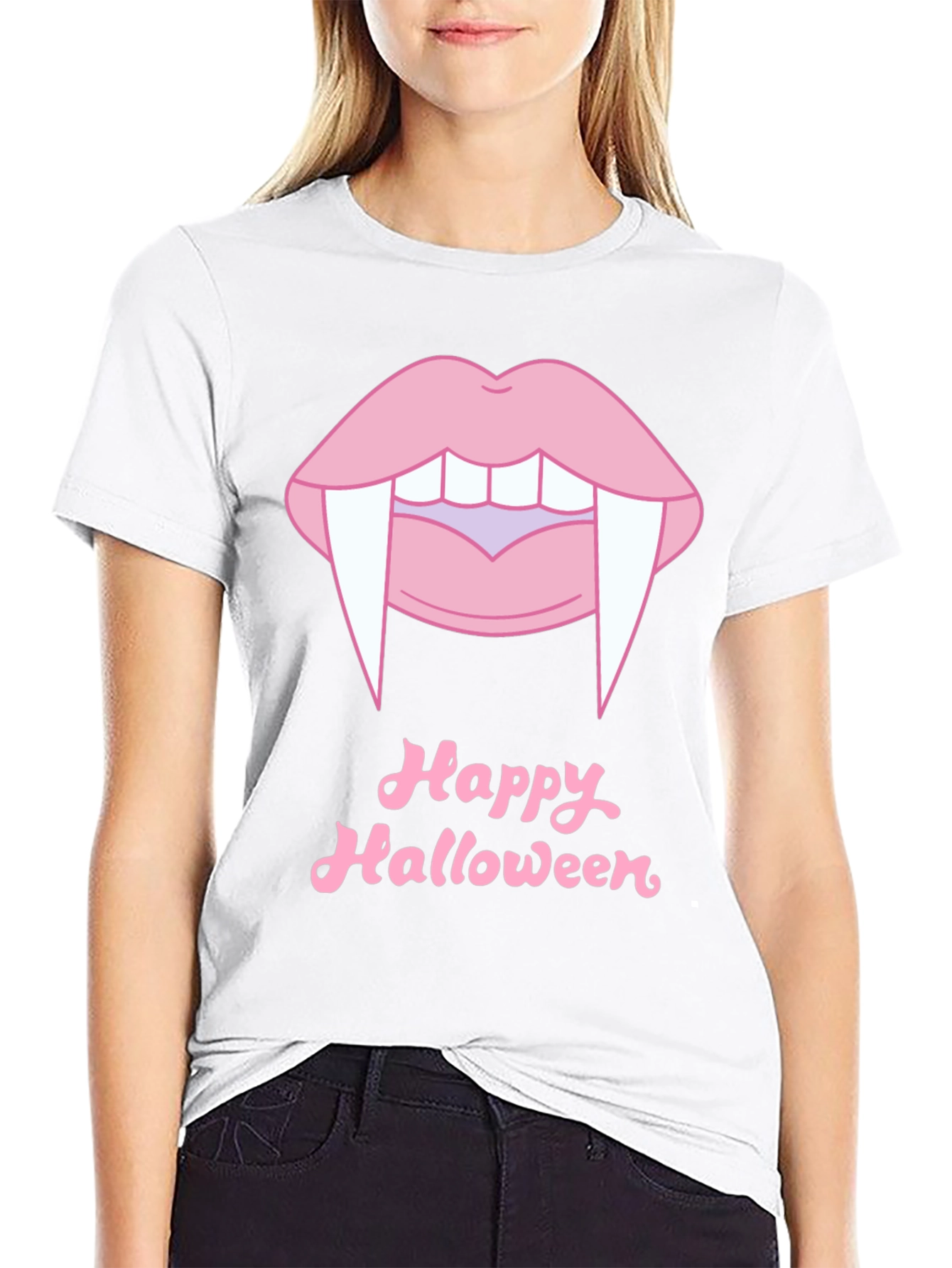 Happy Halloween Vampire Lips T-Shirt