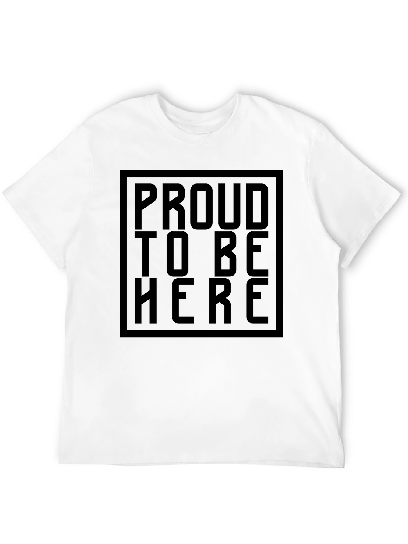 Proud To Be Here Black Graphic Tee