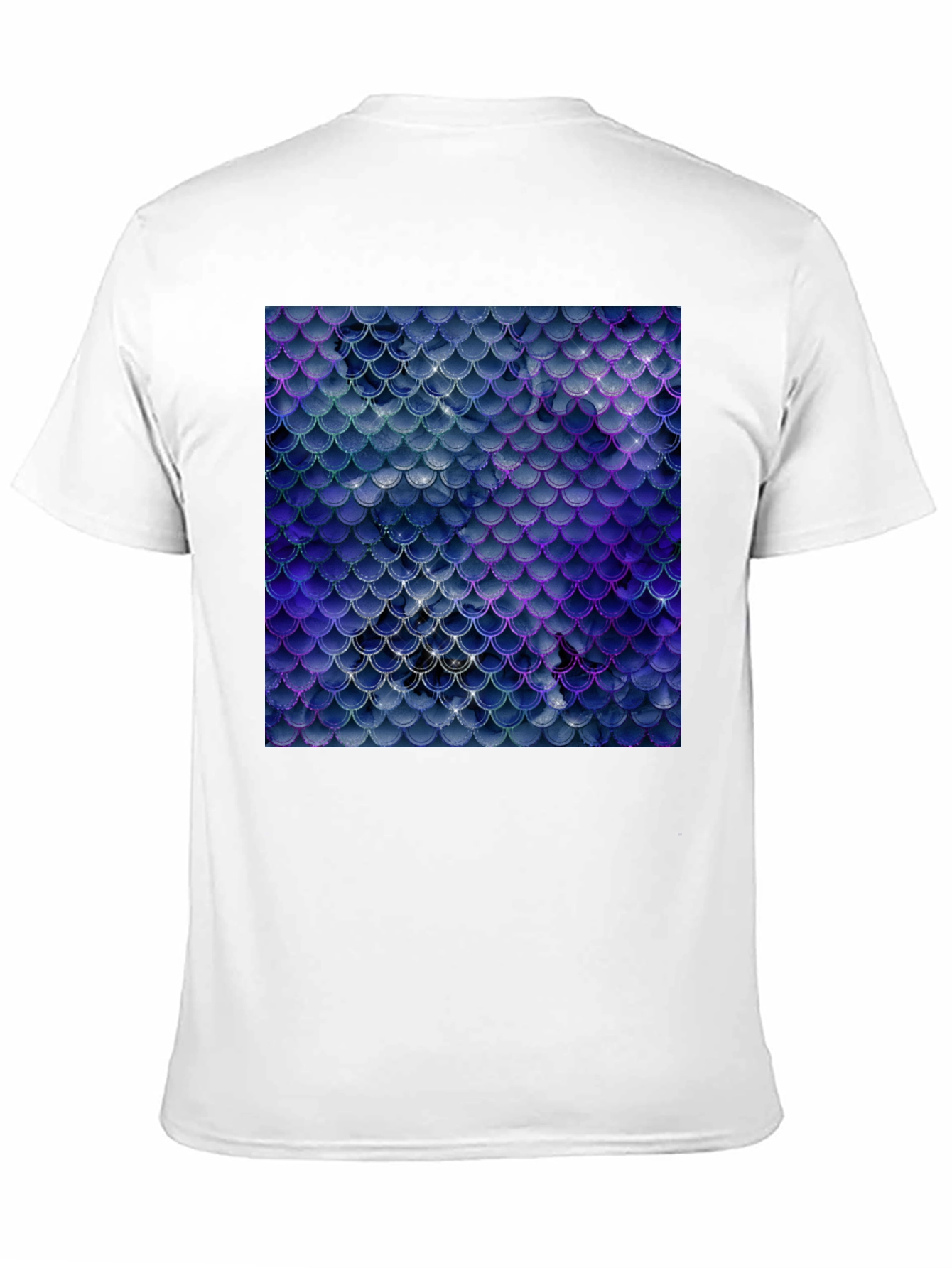 Scales Pattern Tee - Sleek Black Graphic T-Shirt