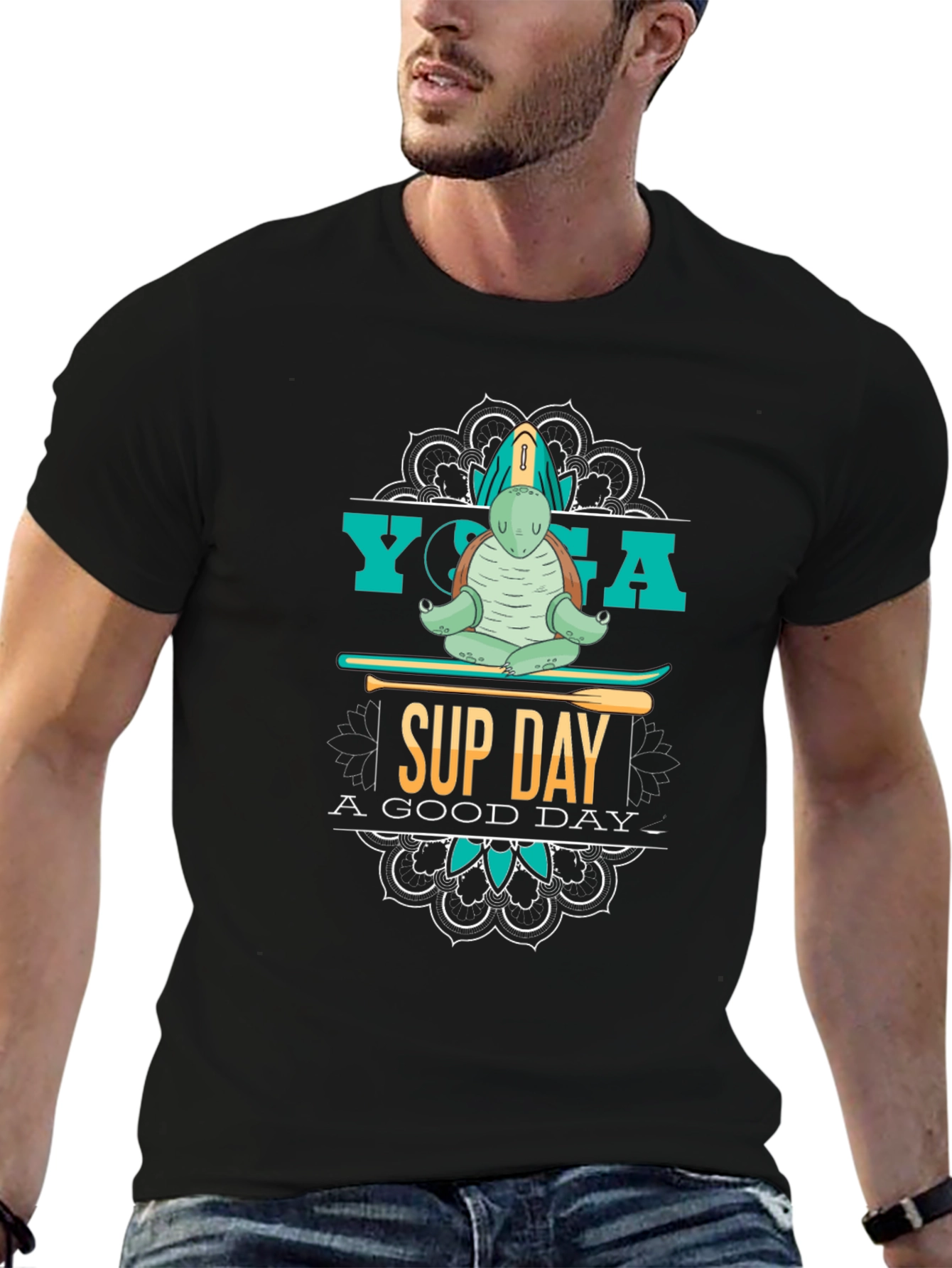 Yoga Sup Day Turtle T-Shirt - Relax and Enjoy!