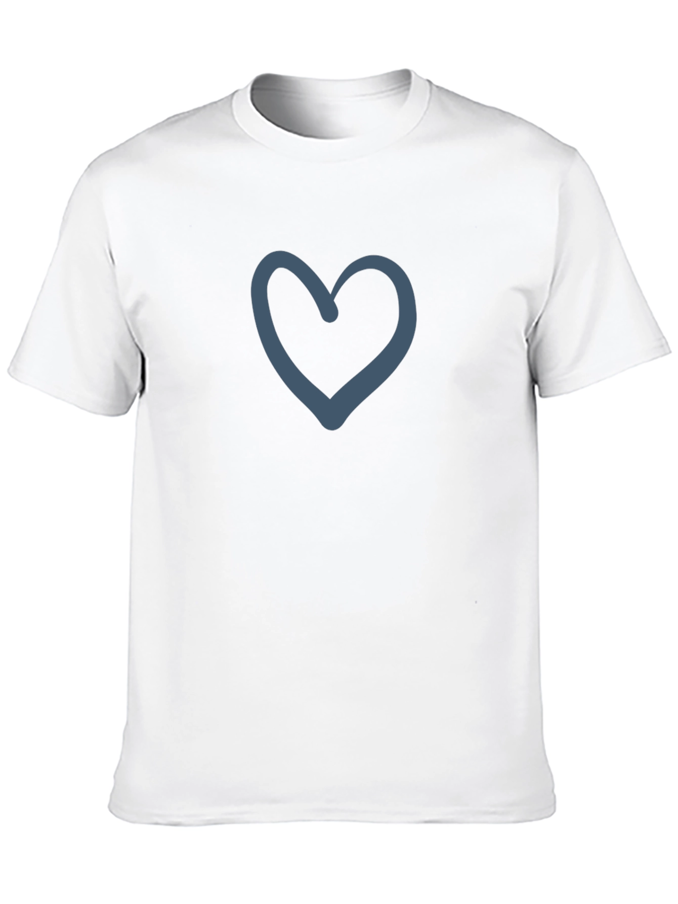 Heart Graphic Black T-Shirt Casual Style