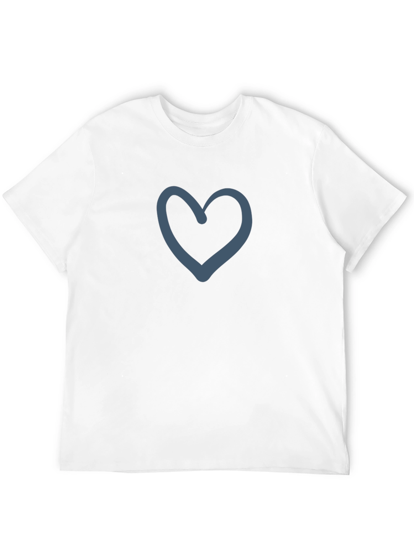 Heart Graphic Black T-Shirt Casual Style